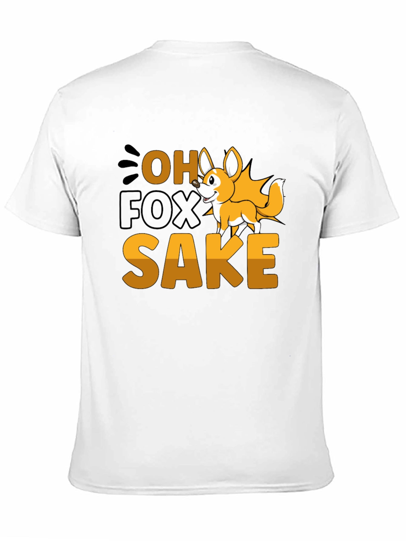 Black Oh Fox Sake T-Shirt - Funny Animal Pun Tee view 11