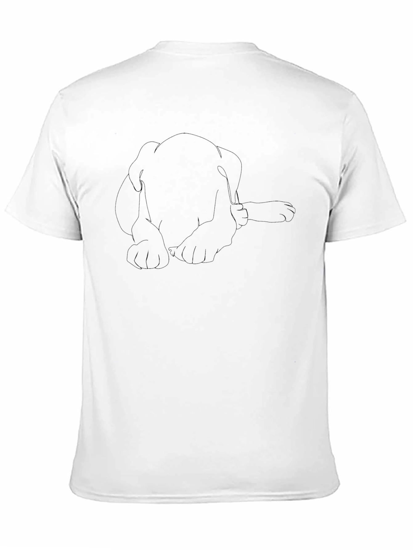 Black Men's Black Dog Graphic T-Shirt - Casual Comfort view 11