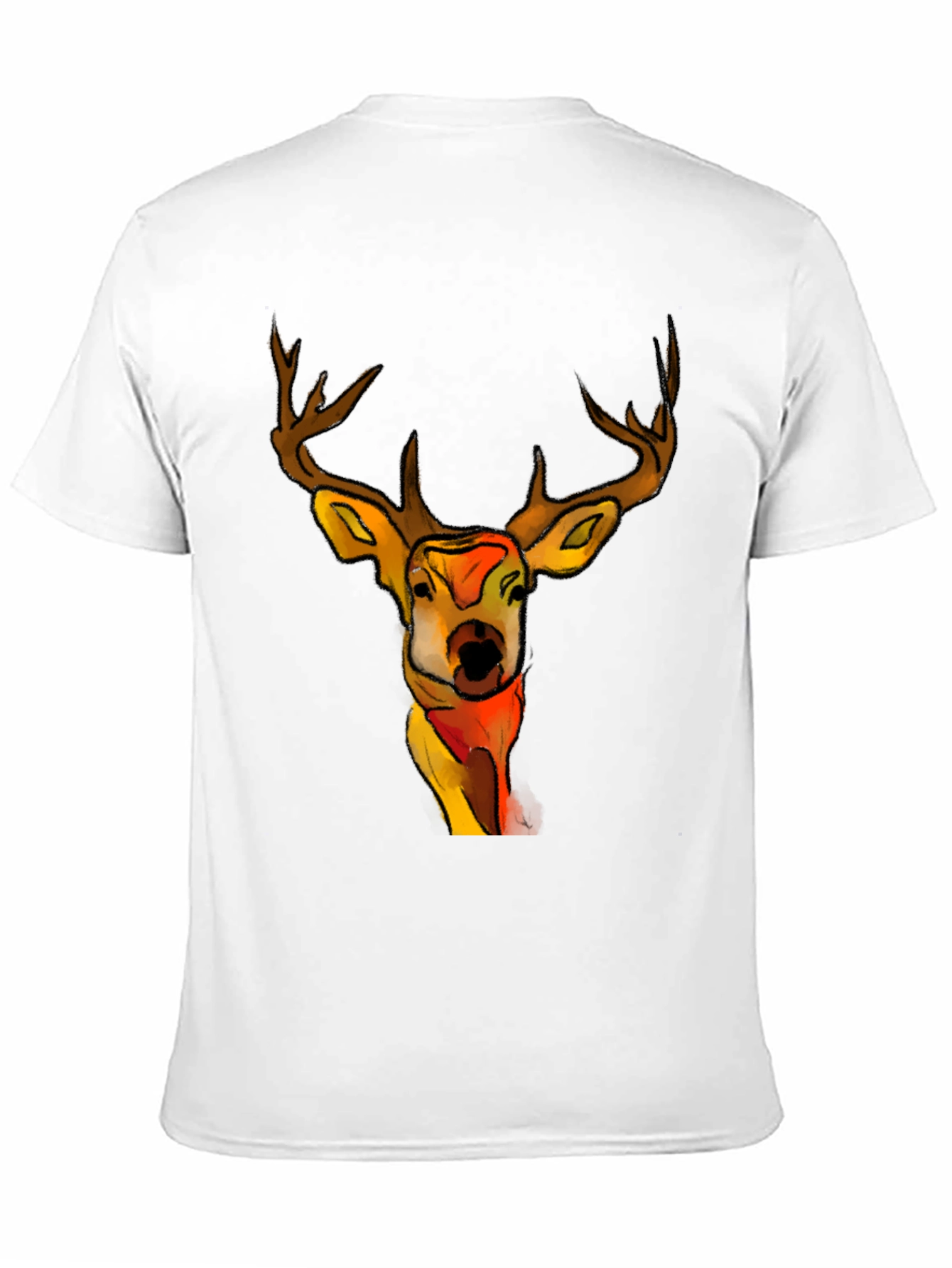Black Deer Graphic Black T-Shirt - Unique Animal Tee view 11