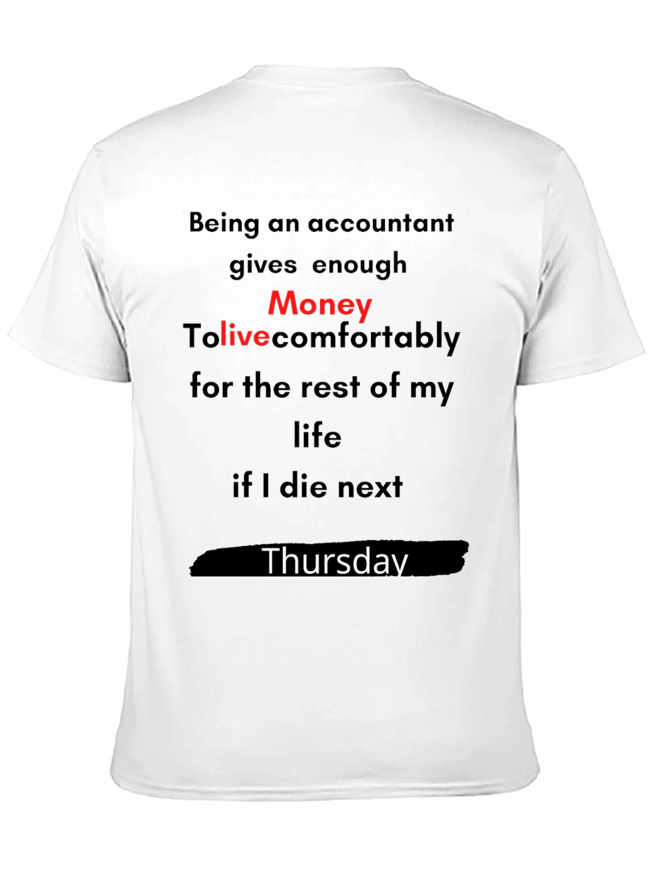 Black Accountant Money Thursday Graphic T-Shirt view 11