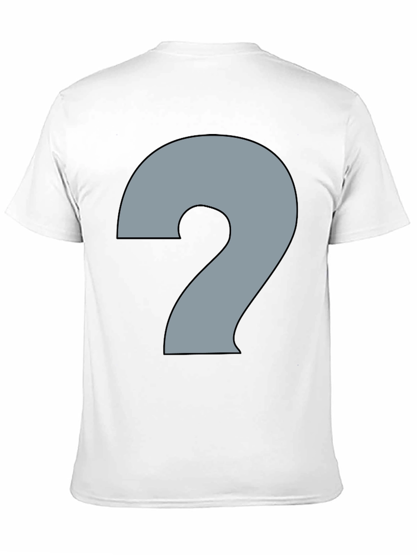 Black Men's Black T-Shirt with Question Mark Graphic view 11