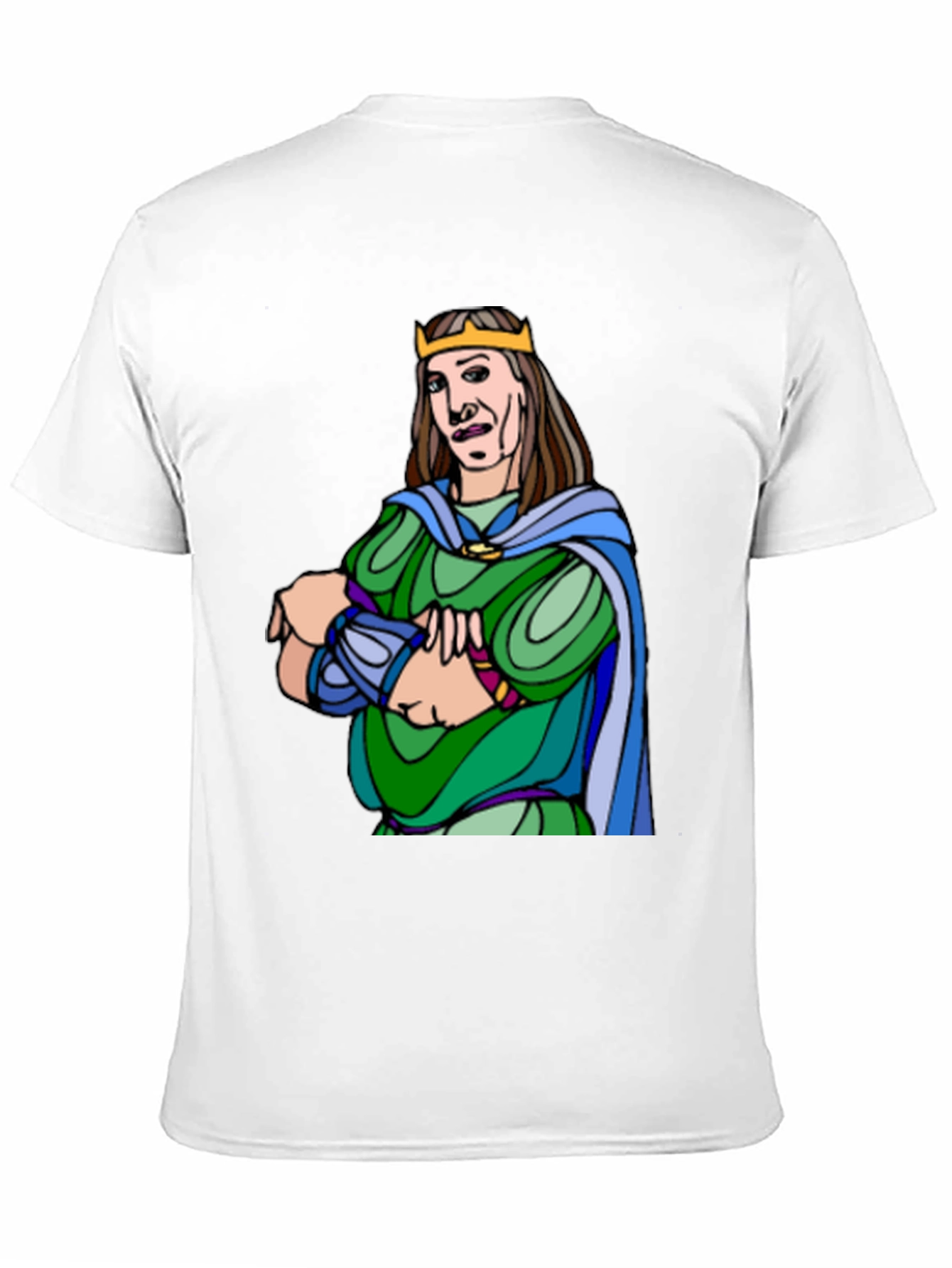 Black King Cartoon Graphic Tee - Black view 11