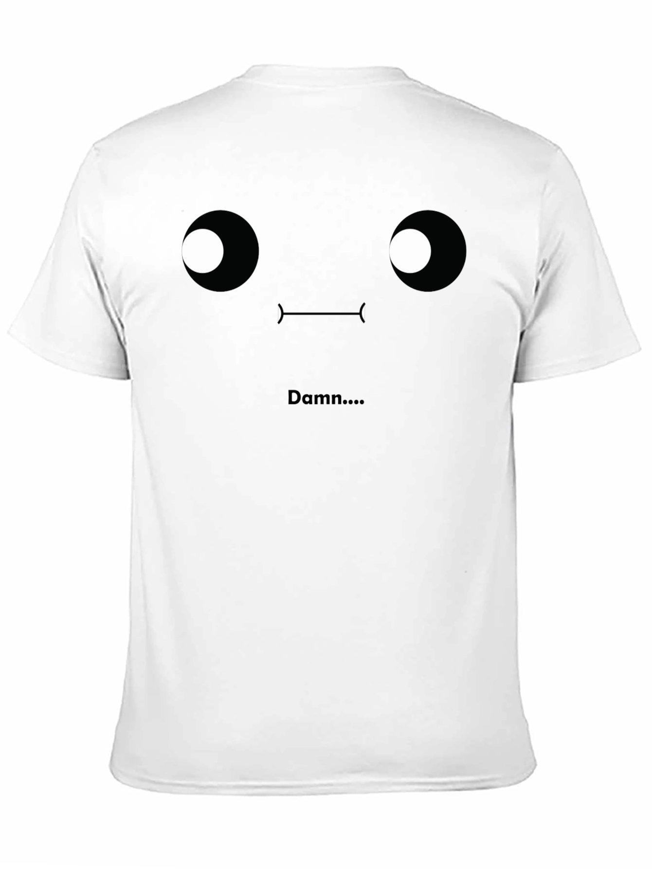 Black Damn T-Shirt - Funny Face Graphic Tee - Black view 11