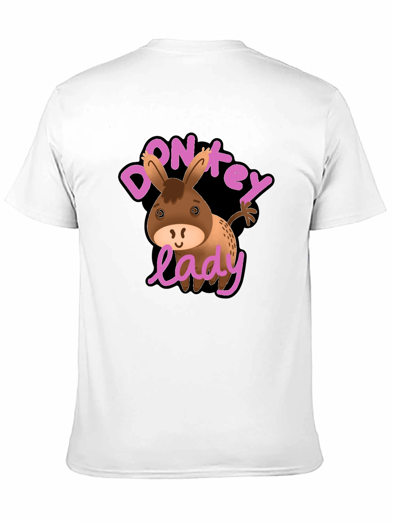 Black Donkey Lady Graphic T-Shirt, Novelty Humor Tee view 11