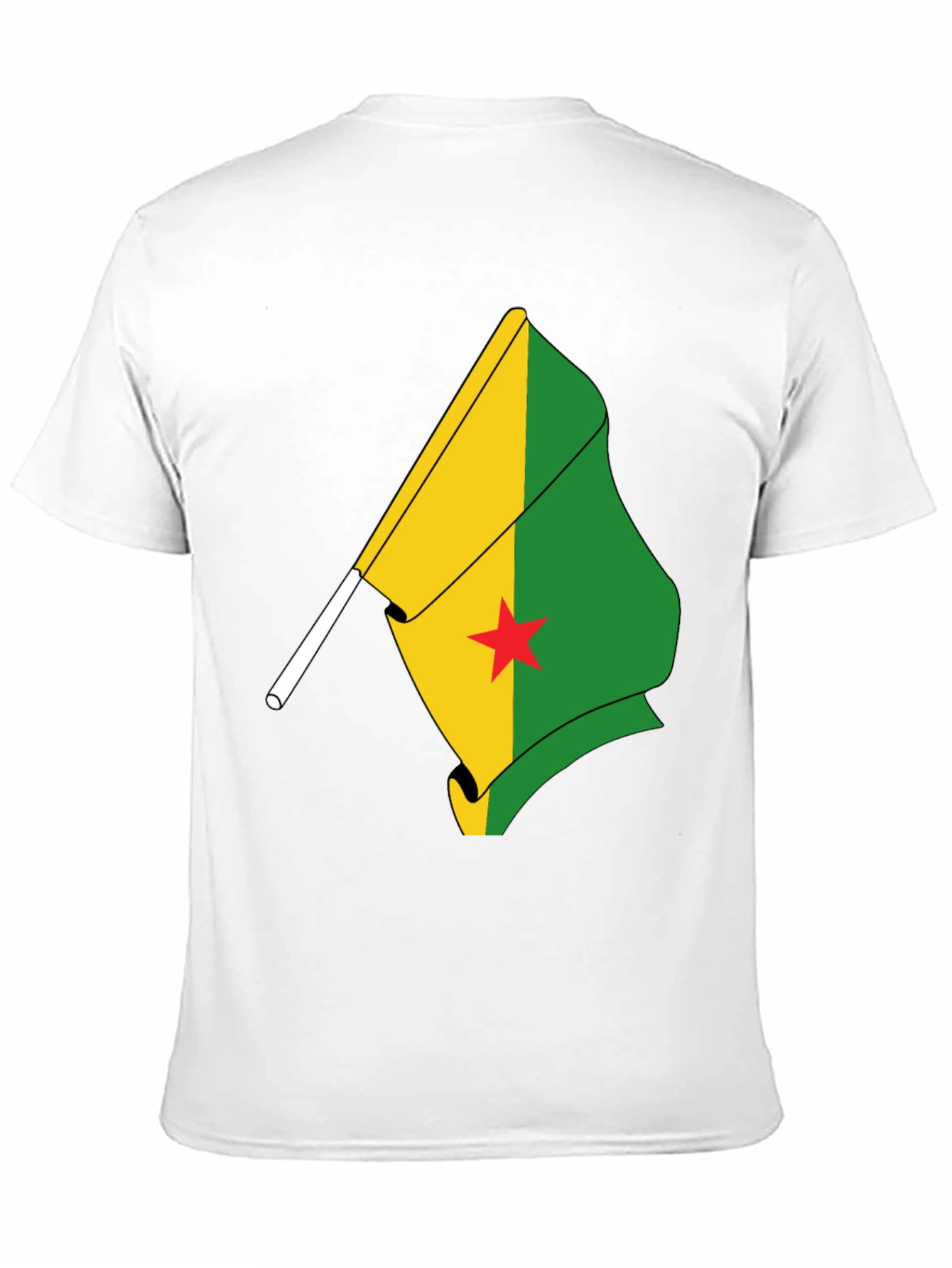 Black French Guiana Flag T-Shirt - Black view 11