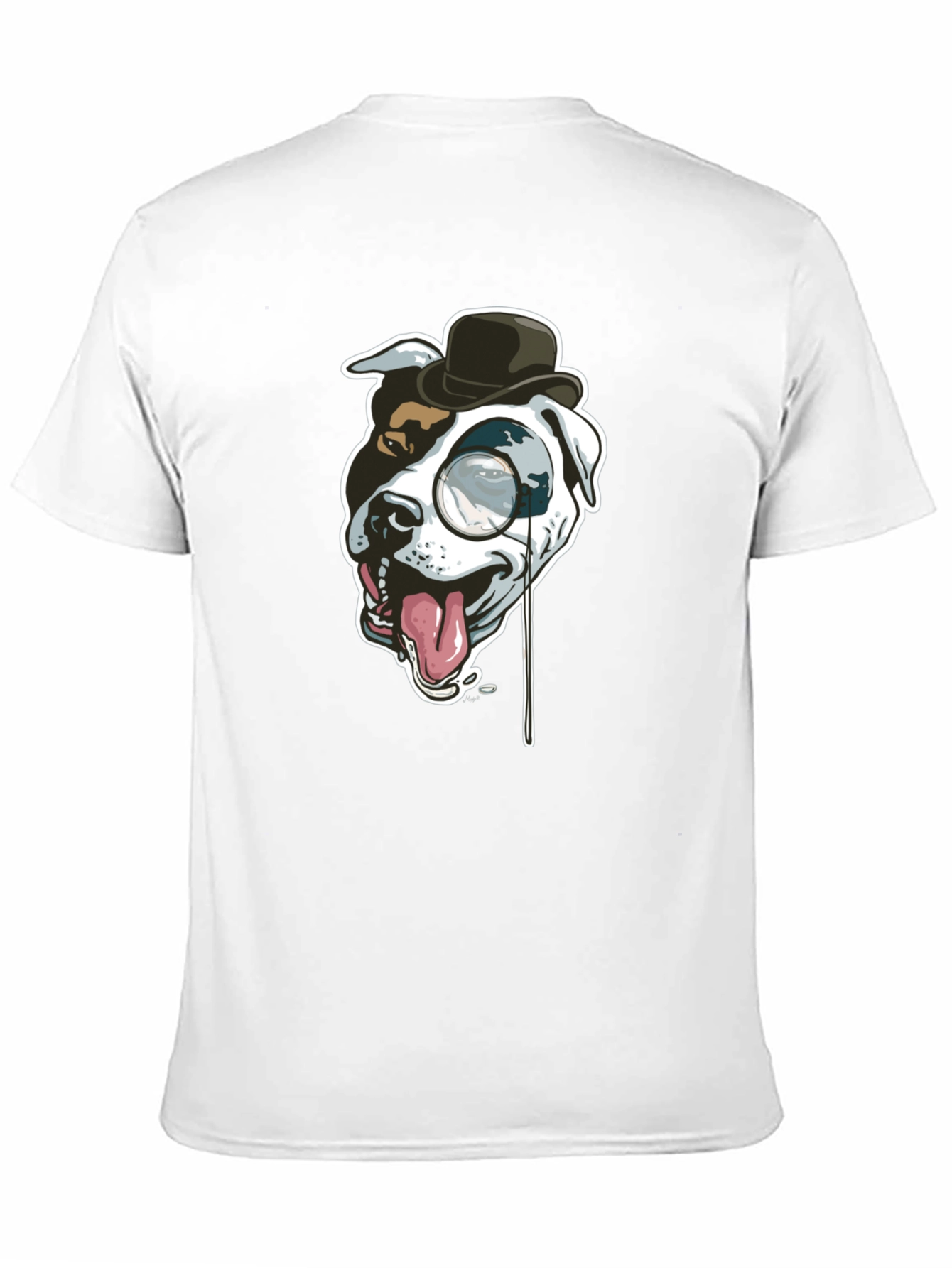 Black Dog with Monocle Graphic Tee view 11