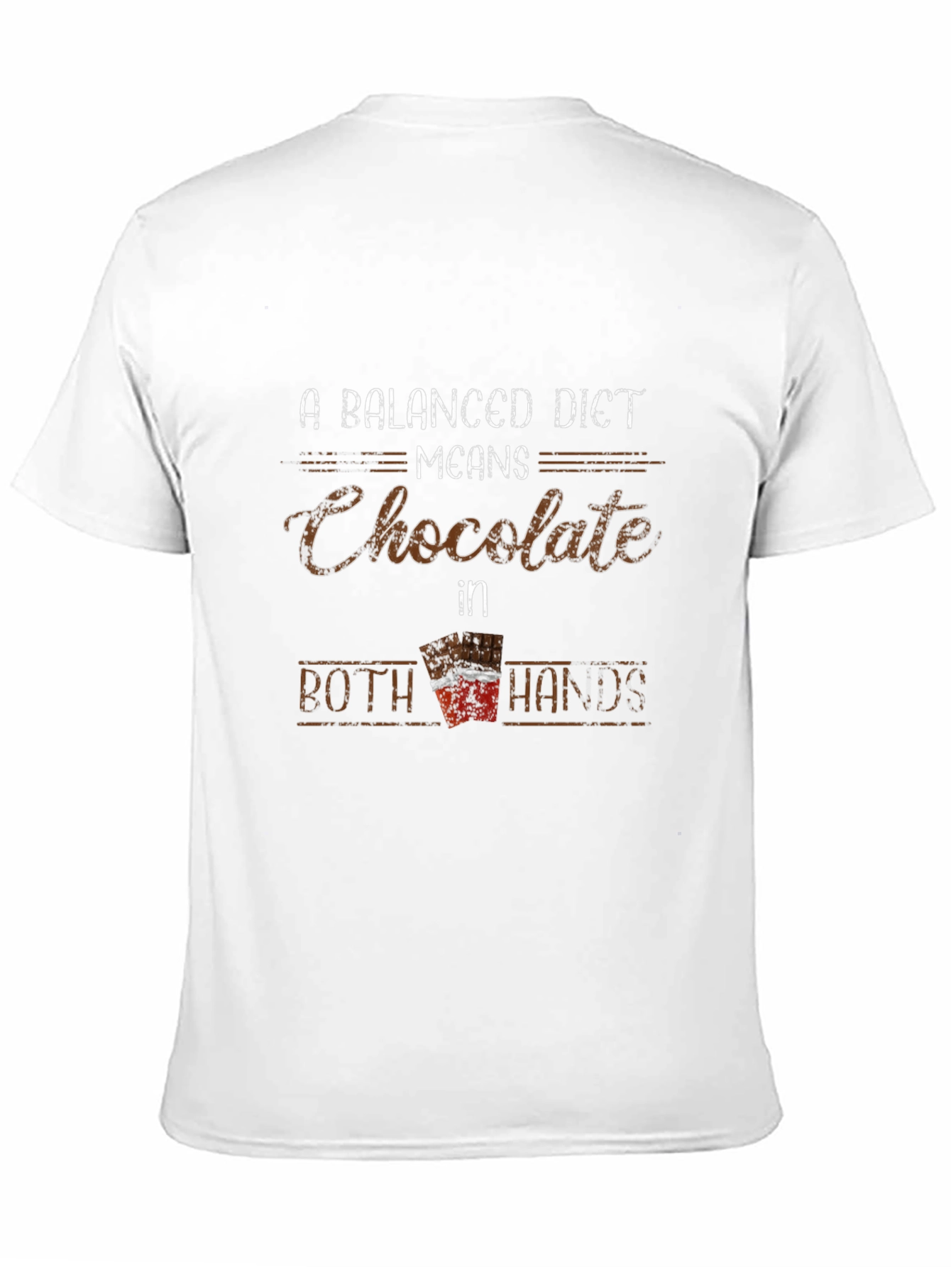 Black Chocolate in Both Hands Funny T-Shirt view 11