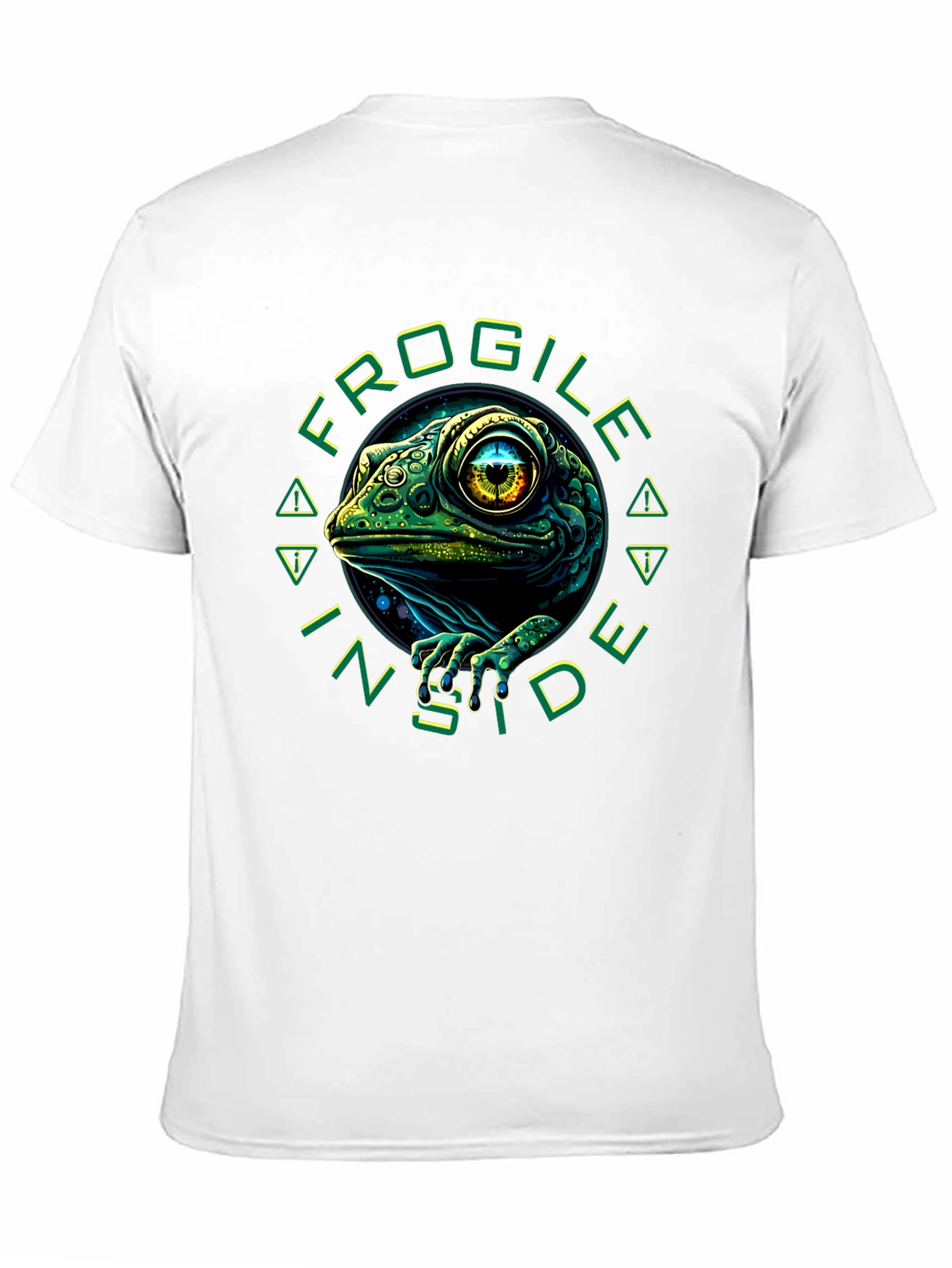 Black FROGile Inside T-Shirt - Unique Graphic Tee view 11