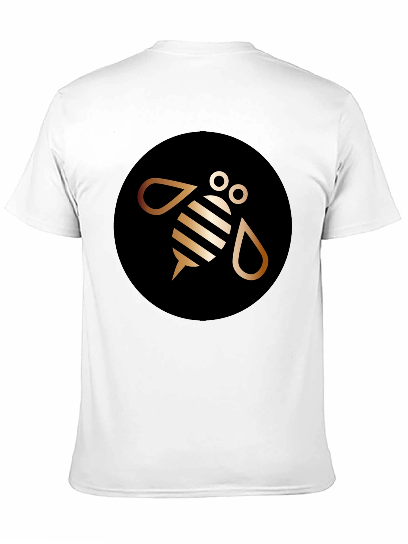 Black Modern Bee Graphic Tee - Black Cotton Blend view 11