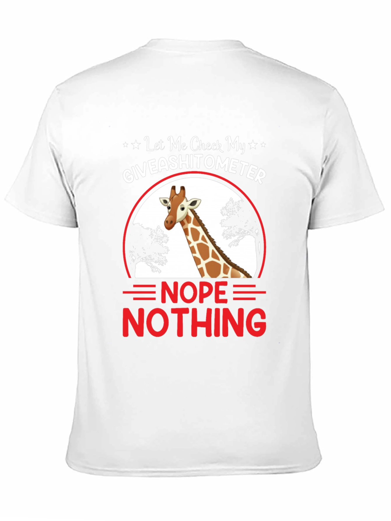 Black Funny Giraffe Graphic Tee - "Giveashitometer" view 11