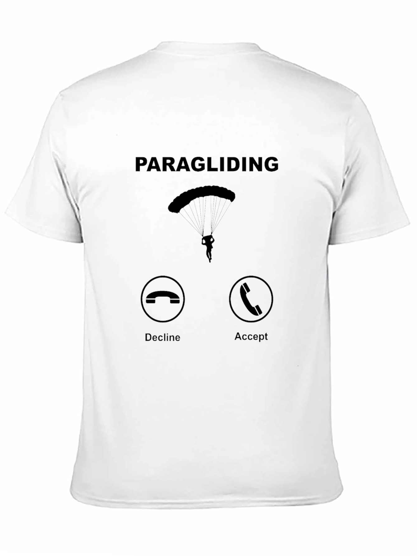 Black Paragliding Accept the Call Black T-Shirt view 11