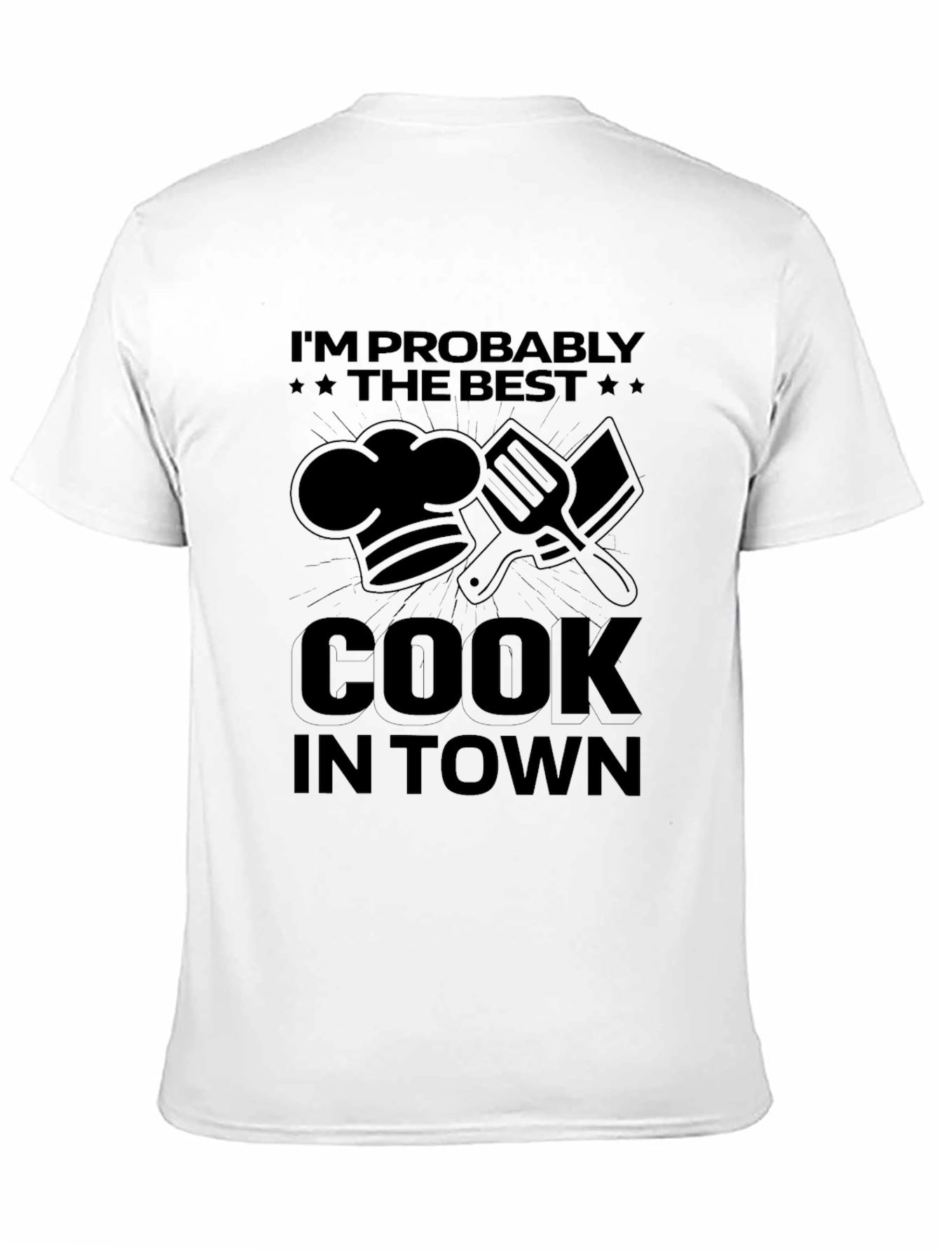 Black Best Cook in Town T-Shirt Funny Chef Shirt view 11