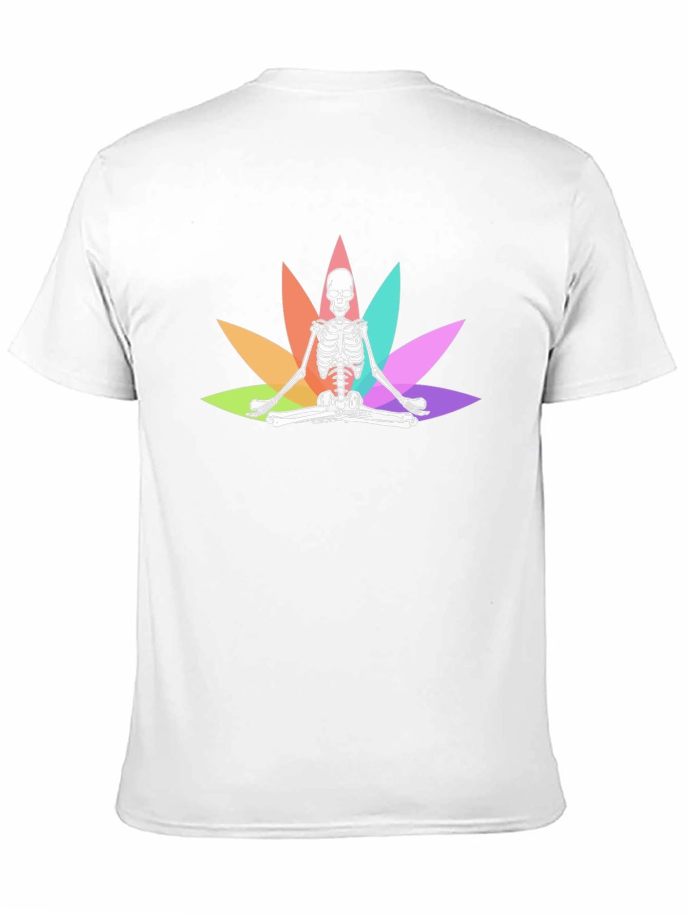 Black Meditating Skeleton Graphic Tee view 11