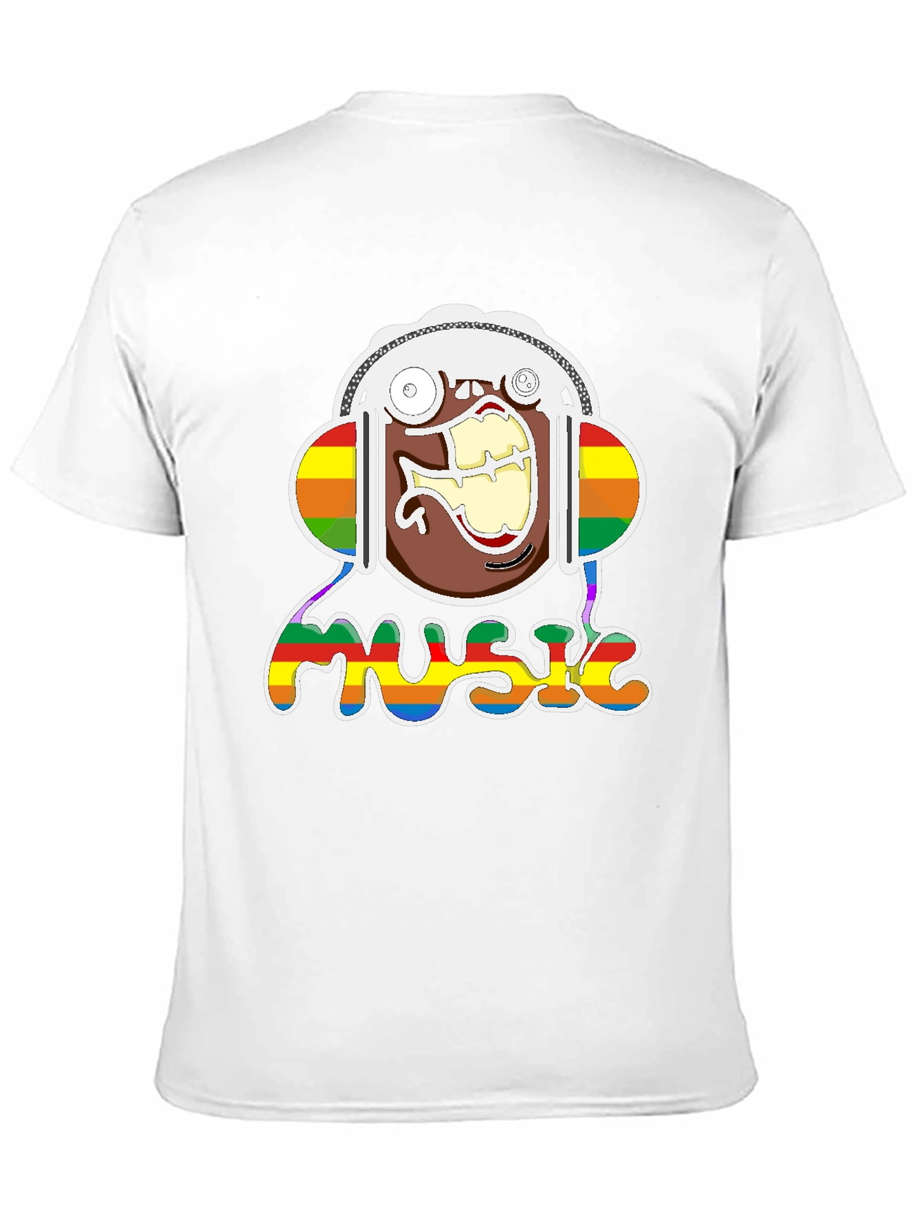 Black Music Lover T-Shirt - Rainbow Design view 11