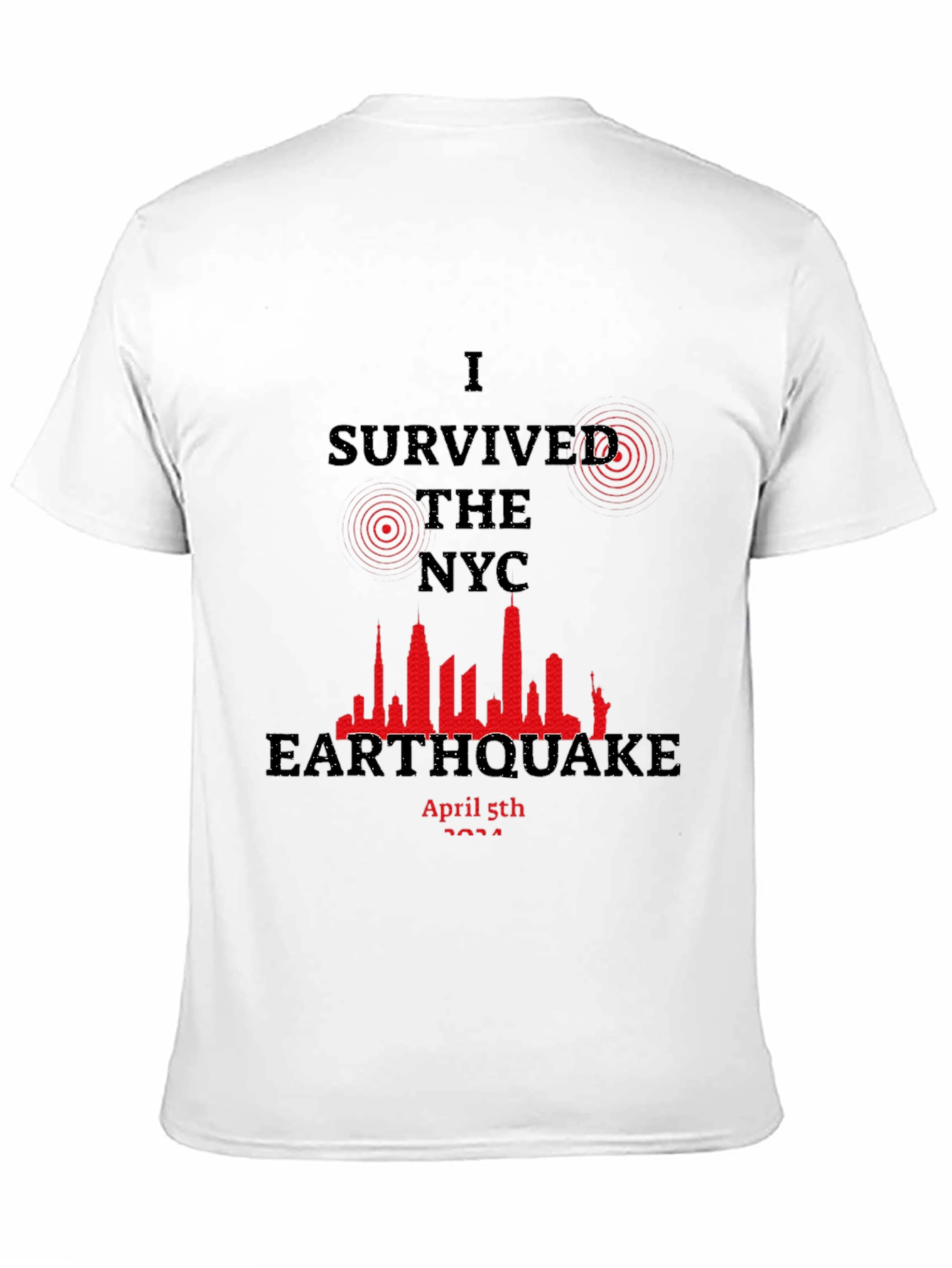 Black I Survived the NYC Earthquake T-Shirt view 11
