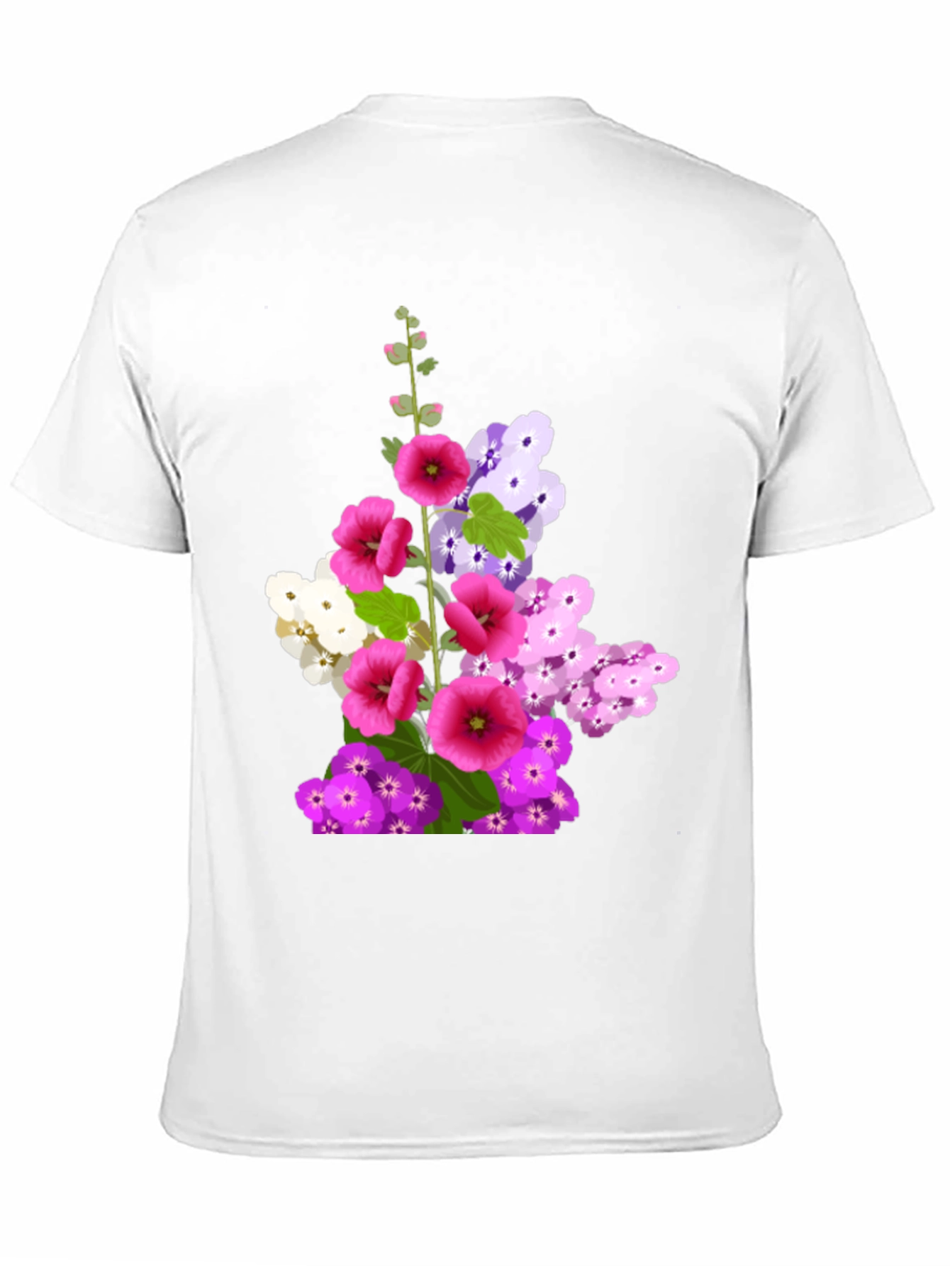 Black Floral Graphic Tee - Black Cotton T-Shirt view 11