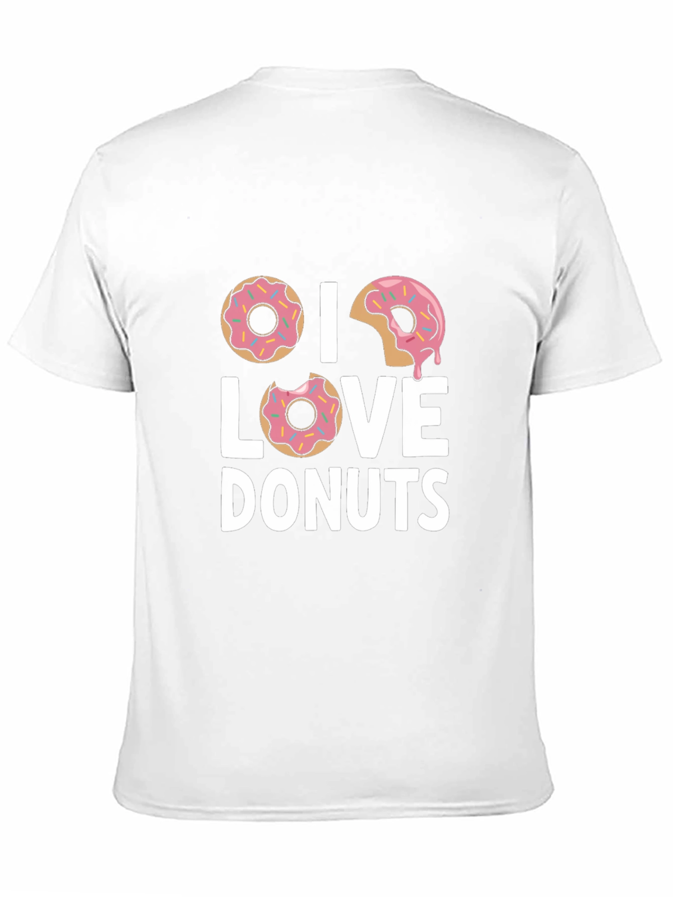 Black I Love Donuts Graphic T-Shirt - Black Cotton Tee view 11