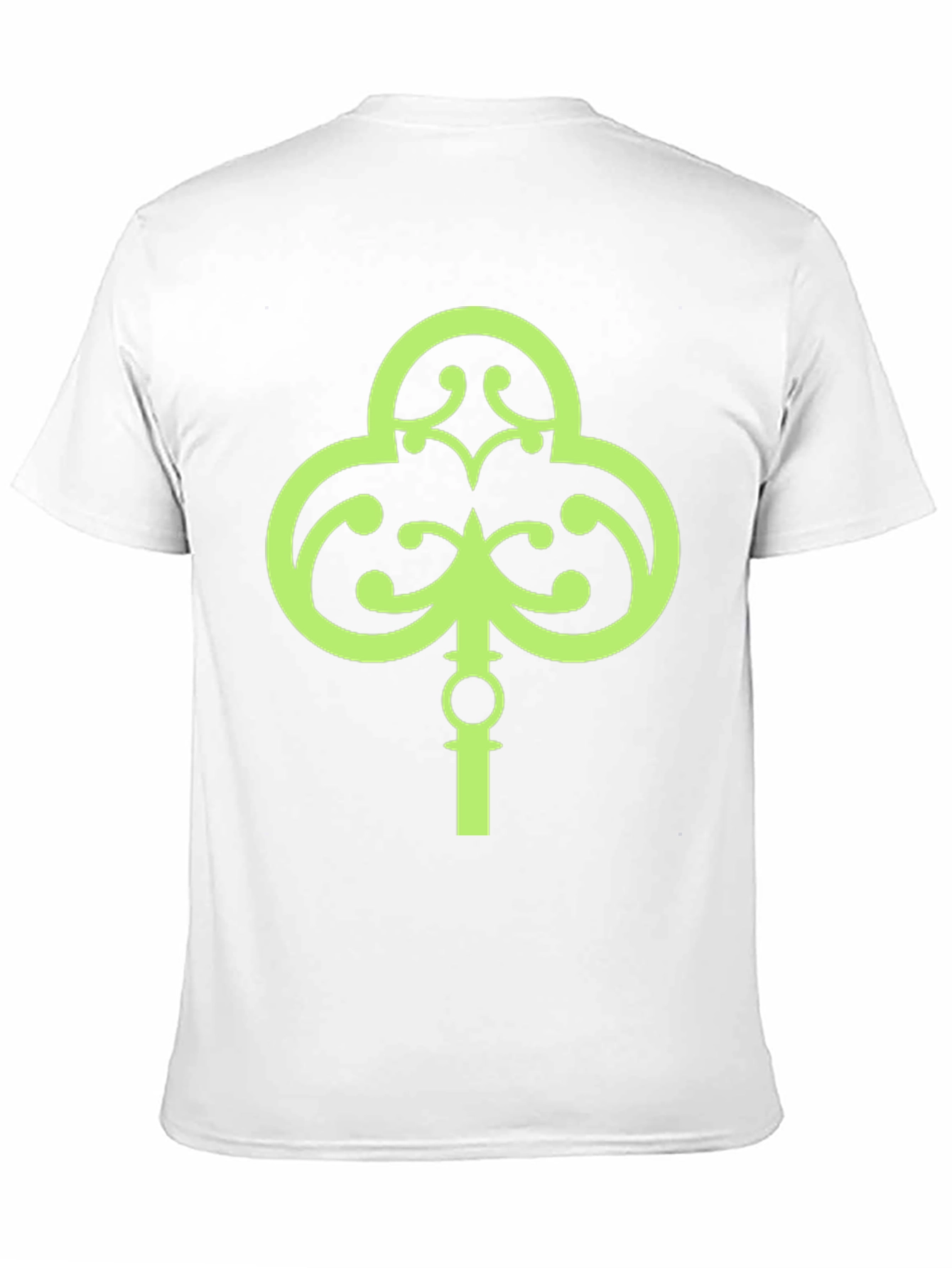 Black Lucky Green Shamrock Key T-Shirt view 11