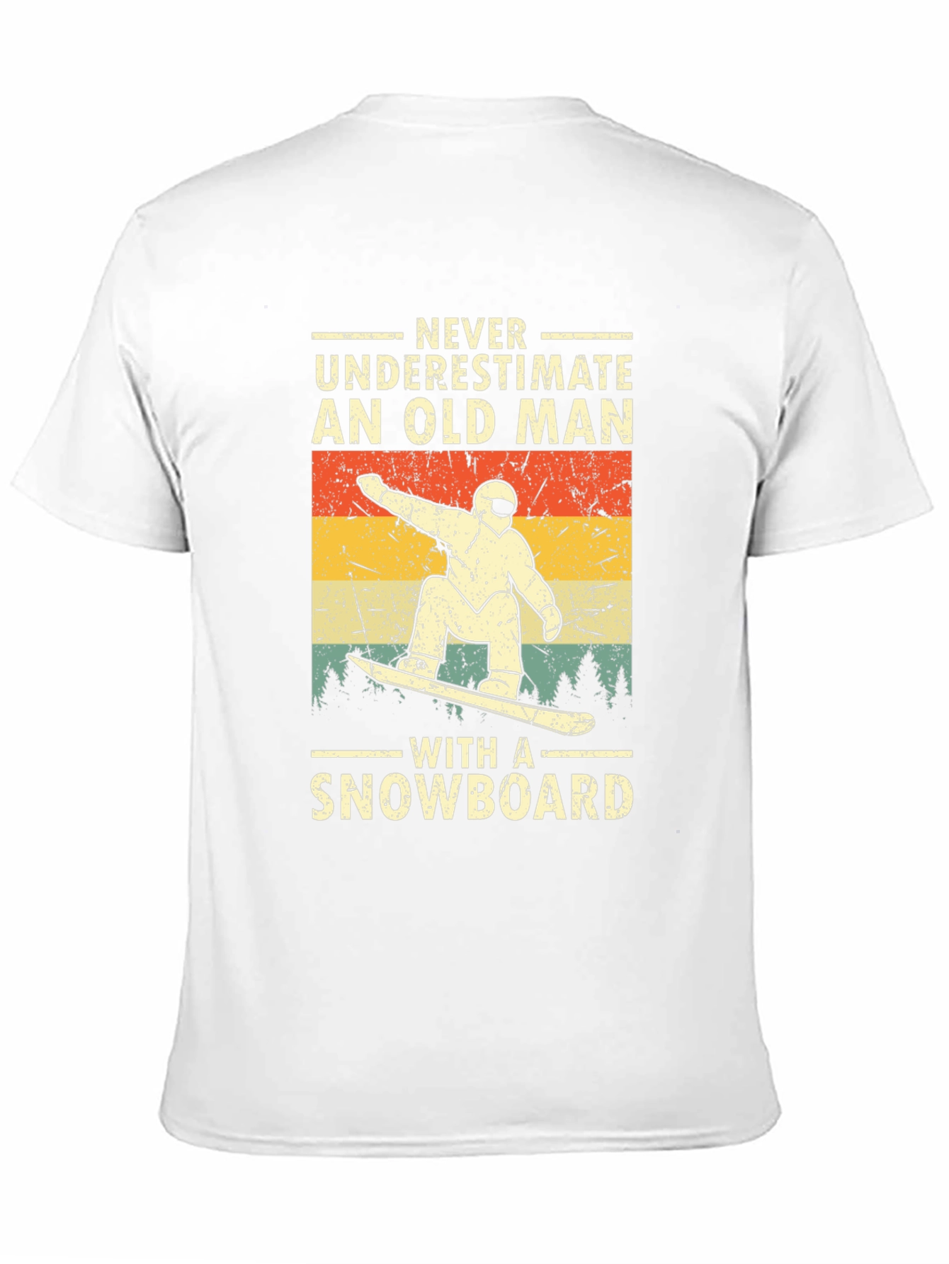 Black Old Man Snowboard T-Shirt view 11