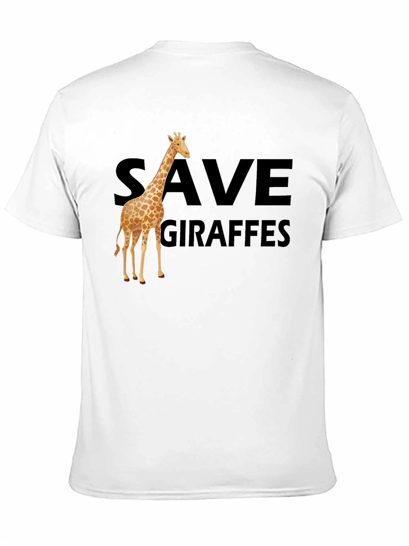 Black Save Giraffes T-Shirt - Animal Lover Tee view 11
