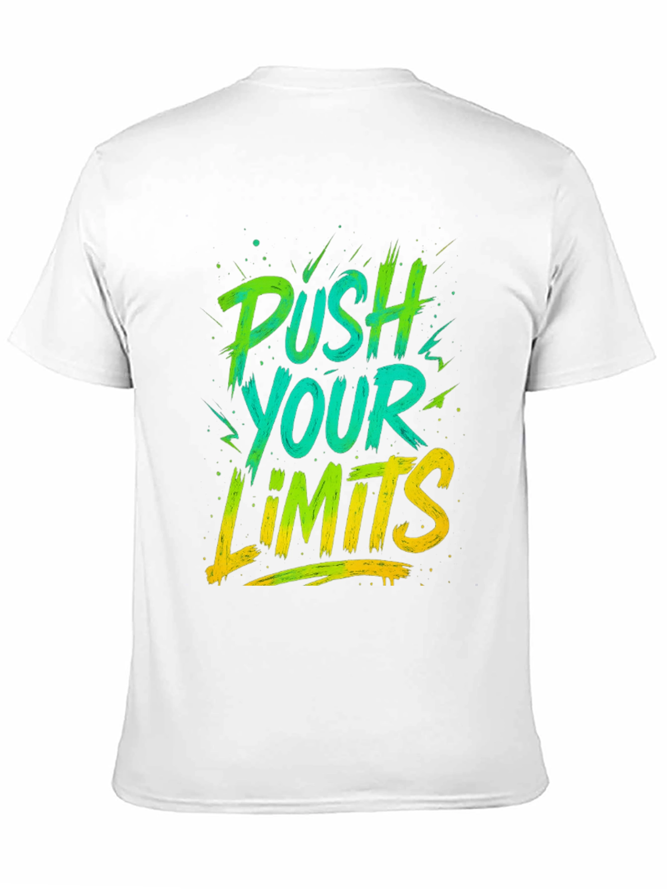 Black Push Your Limits Graphic Tee - Men's Black T-Shirt view 11