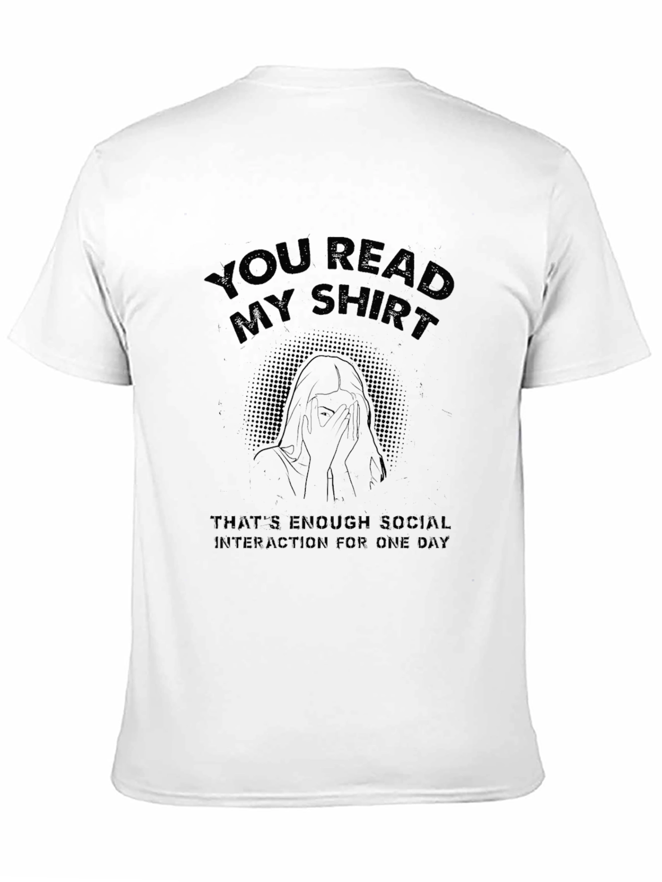 Black Introvert Humor T-Shirt - Social Interaction Tee view 11