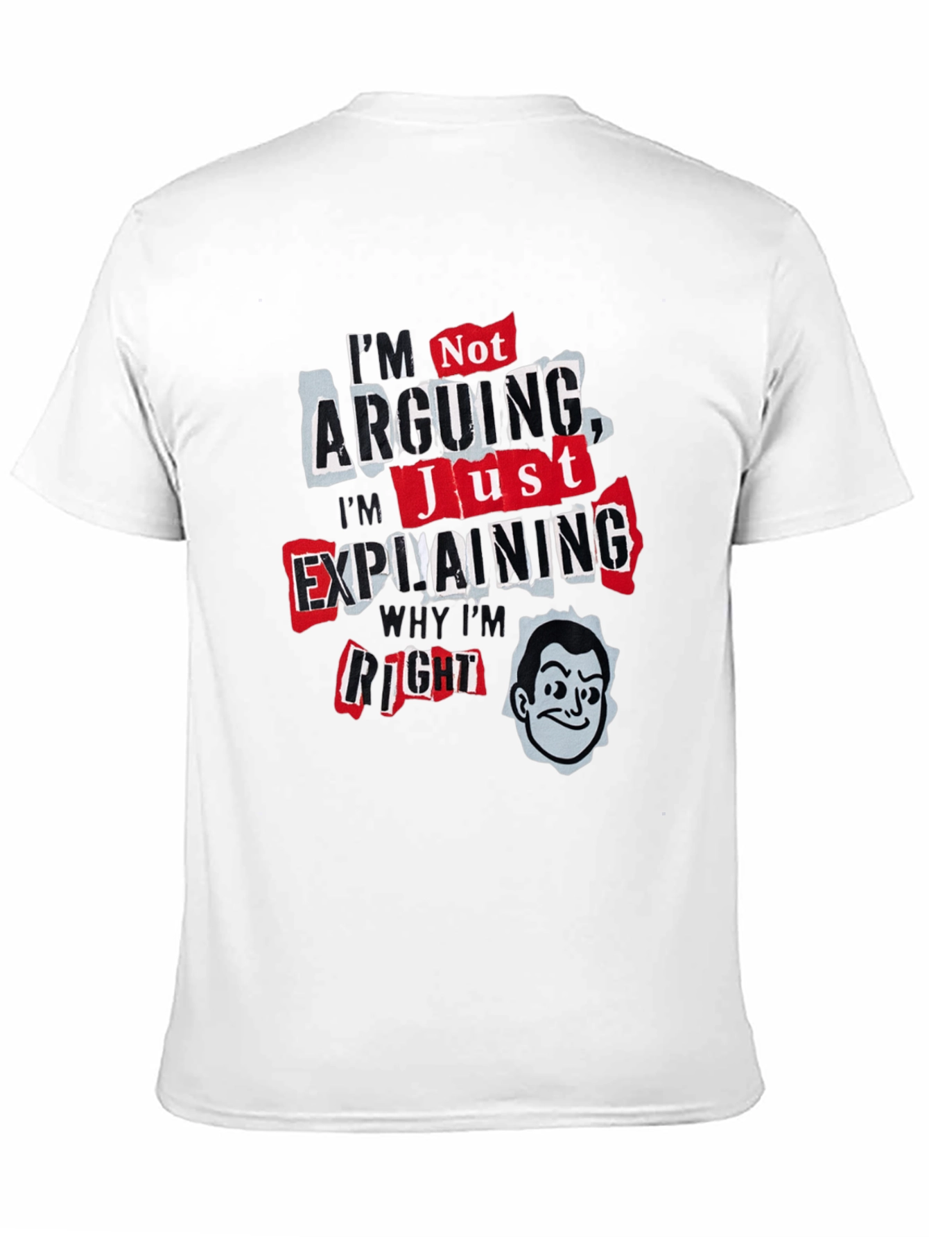 Black Funny Arguing vs Explaining Men's Black T-Shirt view 11