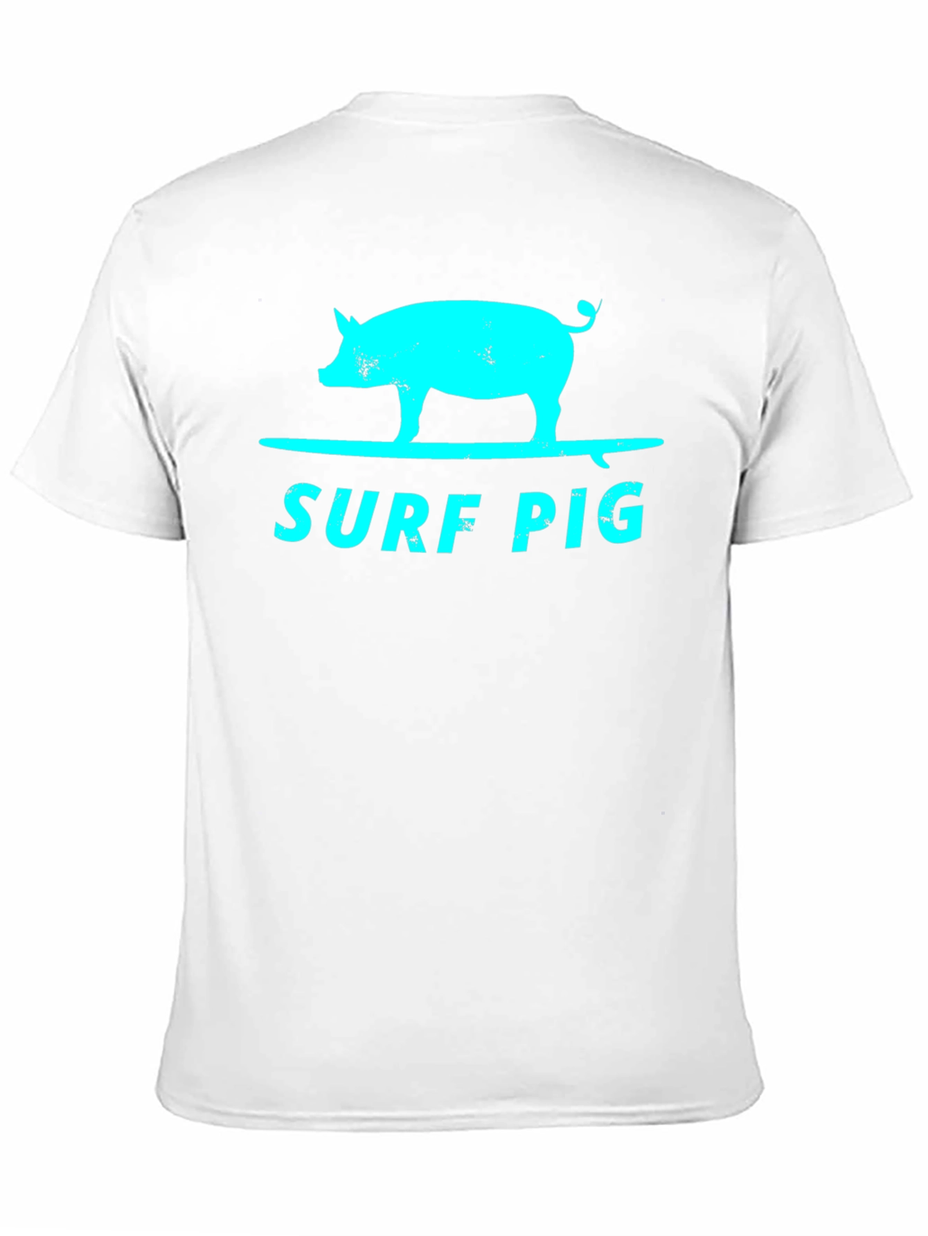 Black Surf Pig Graphic T-Shirt - Cool & Unique Design view 11