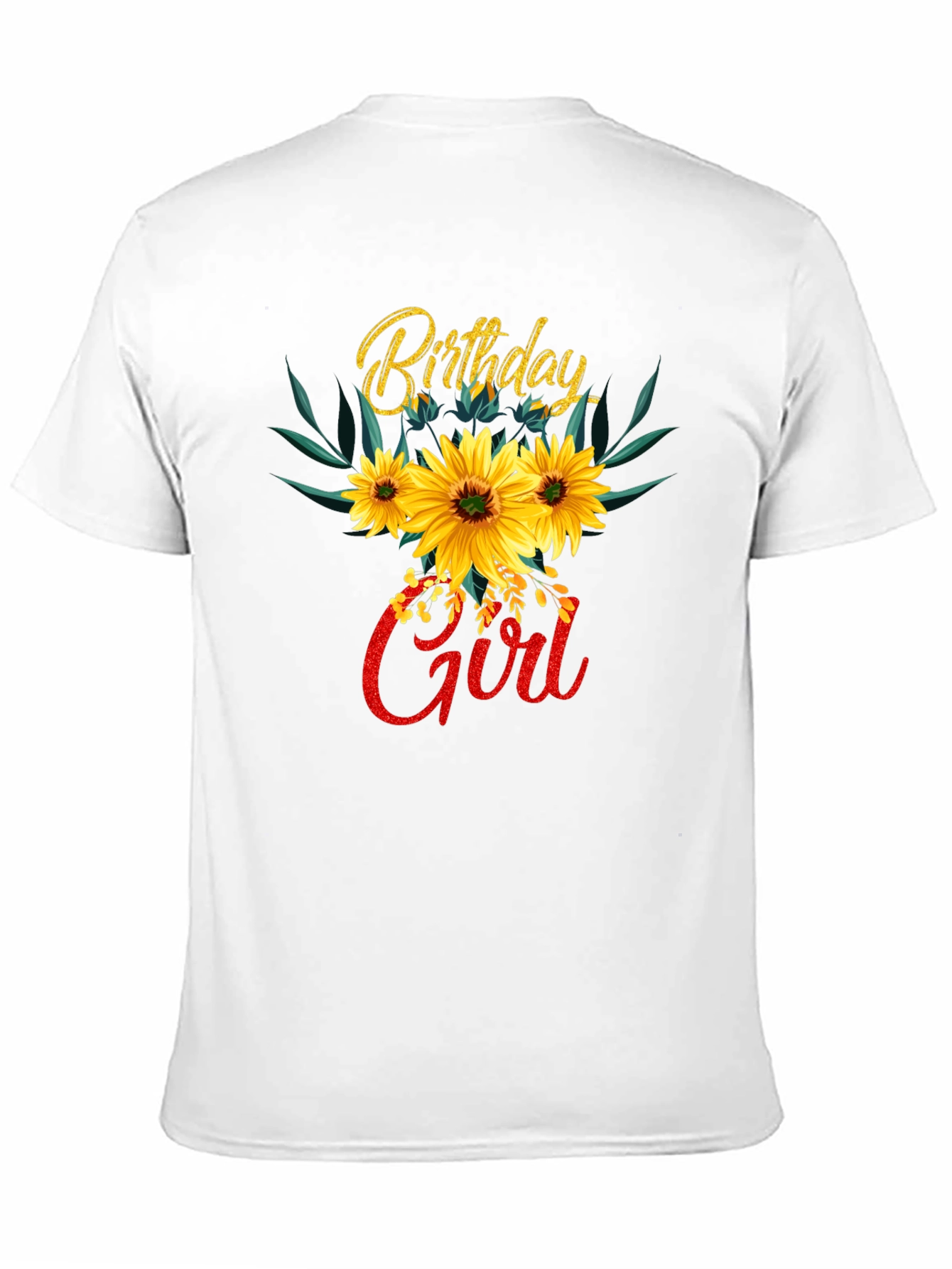 Black Birthday Girl Sunflower T-Shirt view 11