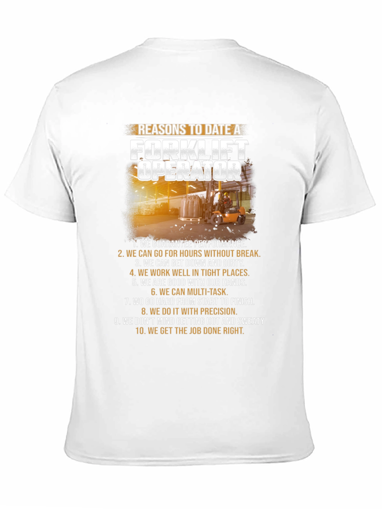 Black Reasons to Date a Forklift Operator T-Shirt view 11