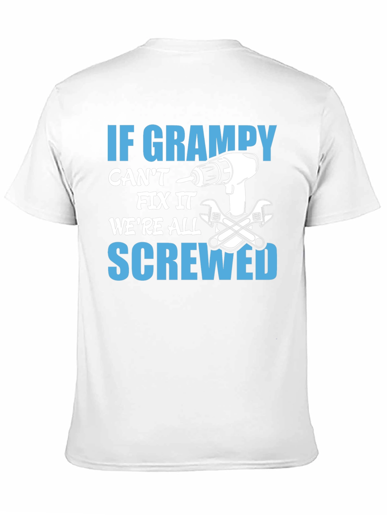Black If Grampy Can't Fix It T-Shirt view 11