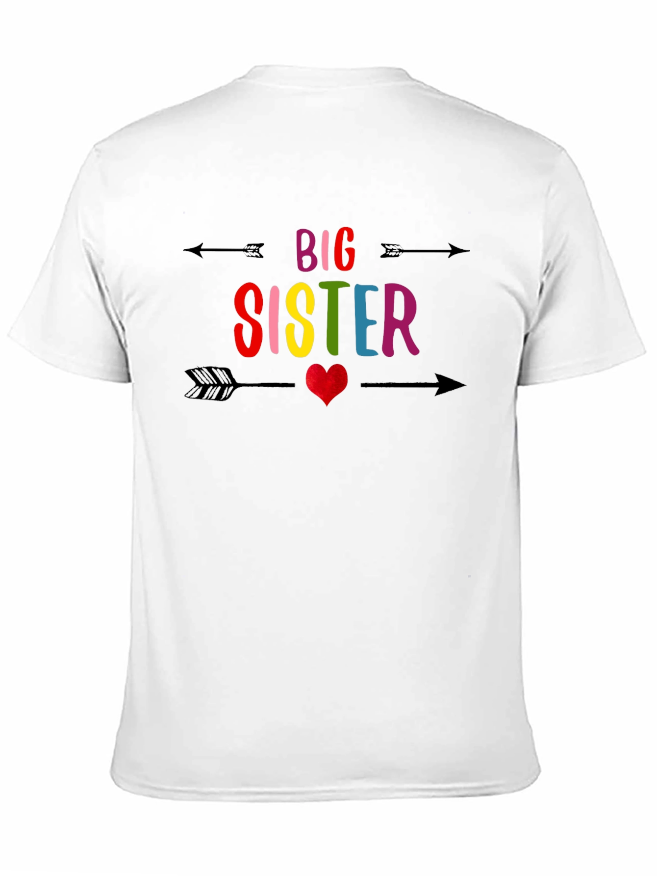 Black Big Sister Arrow Heart Tee view 11