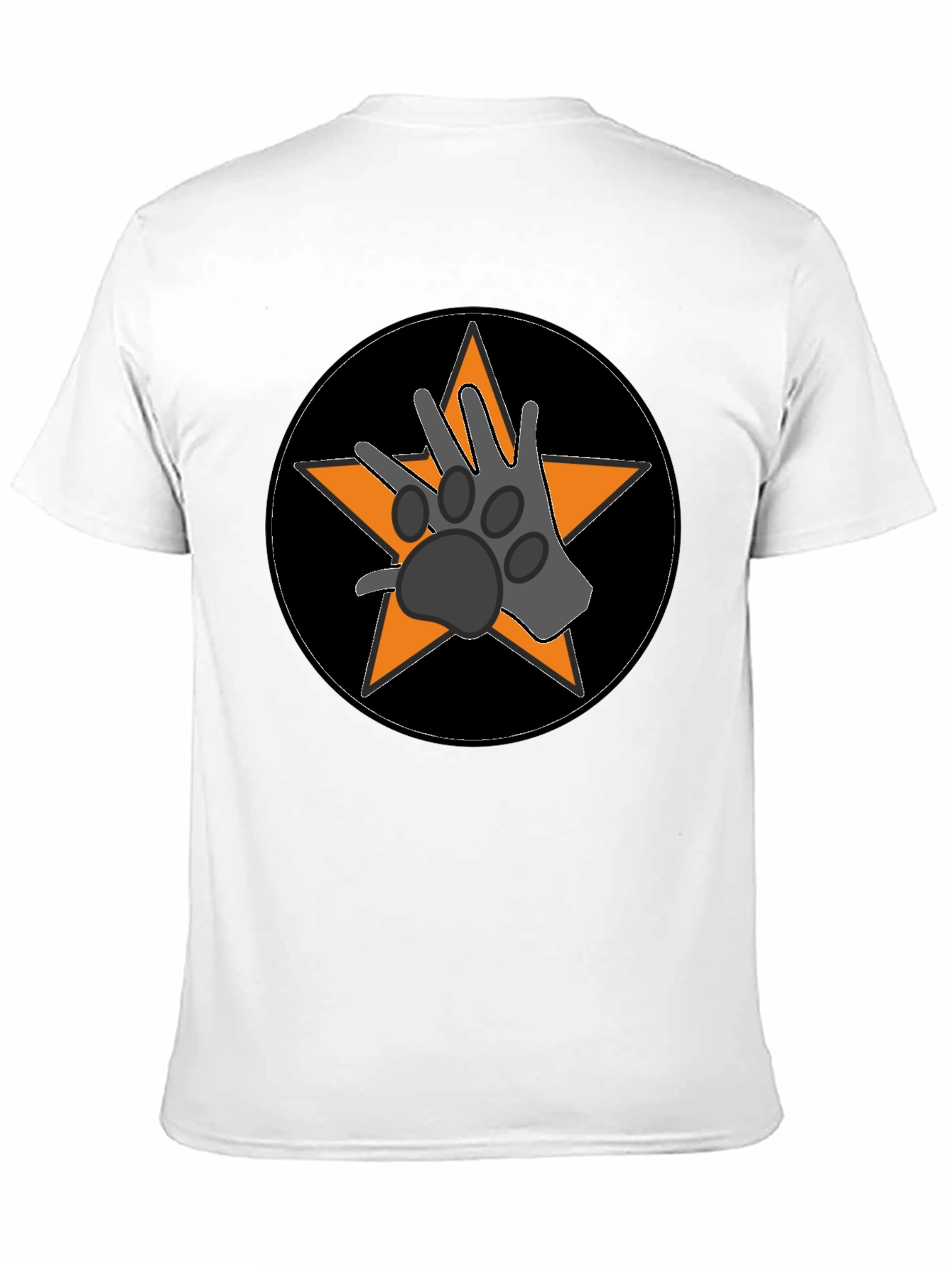 Black Paw Star Graphic Tee - Black Cotton Blend view 11