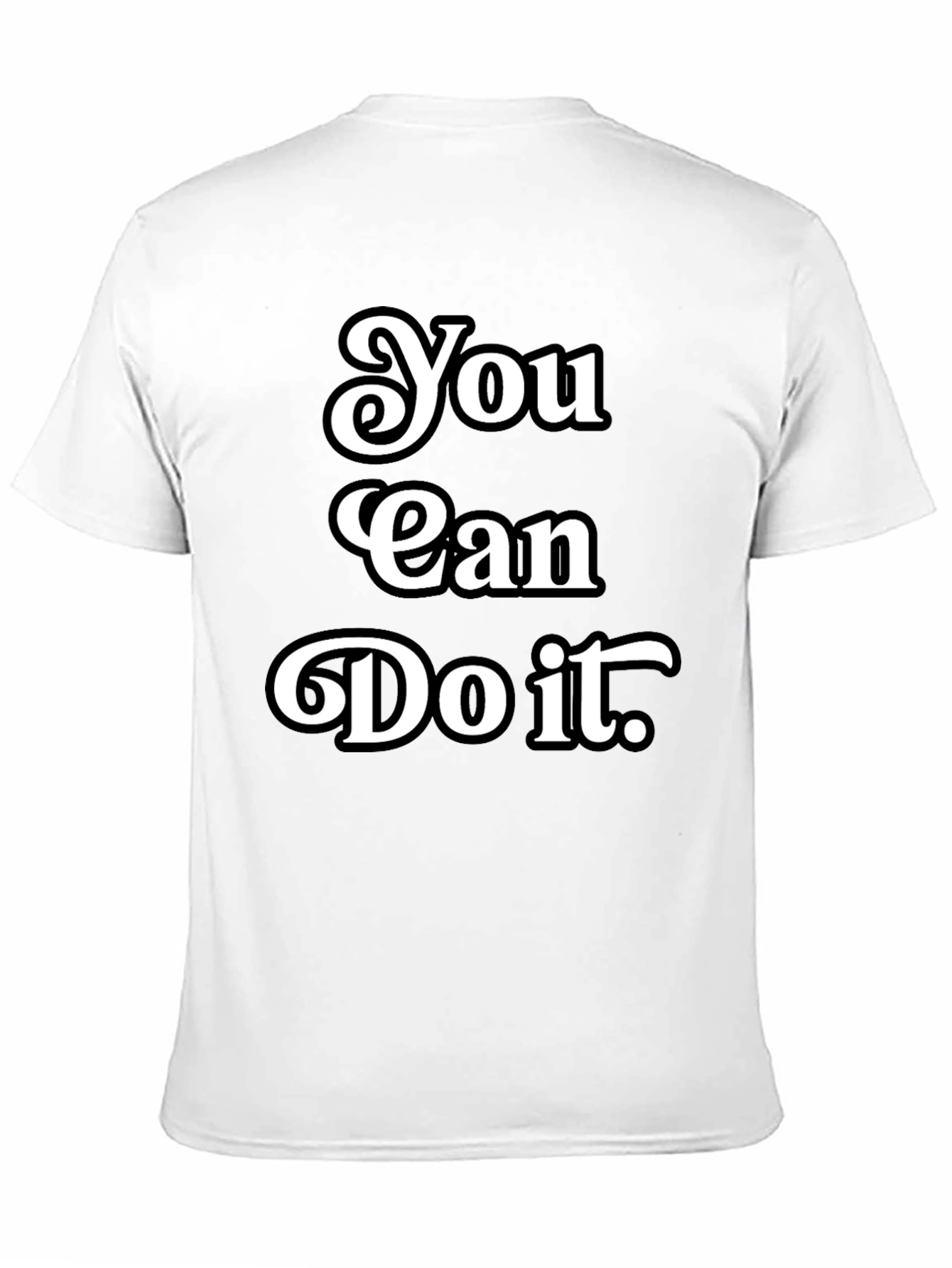 Black Motivational 'You Can Do It' Black T-Shirt view 11