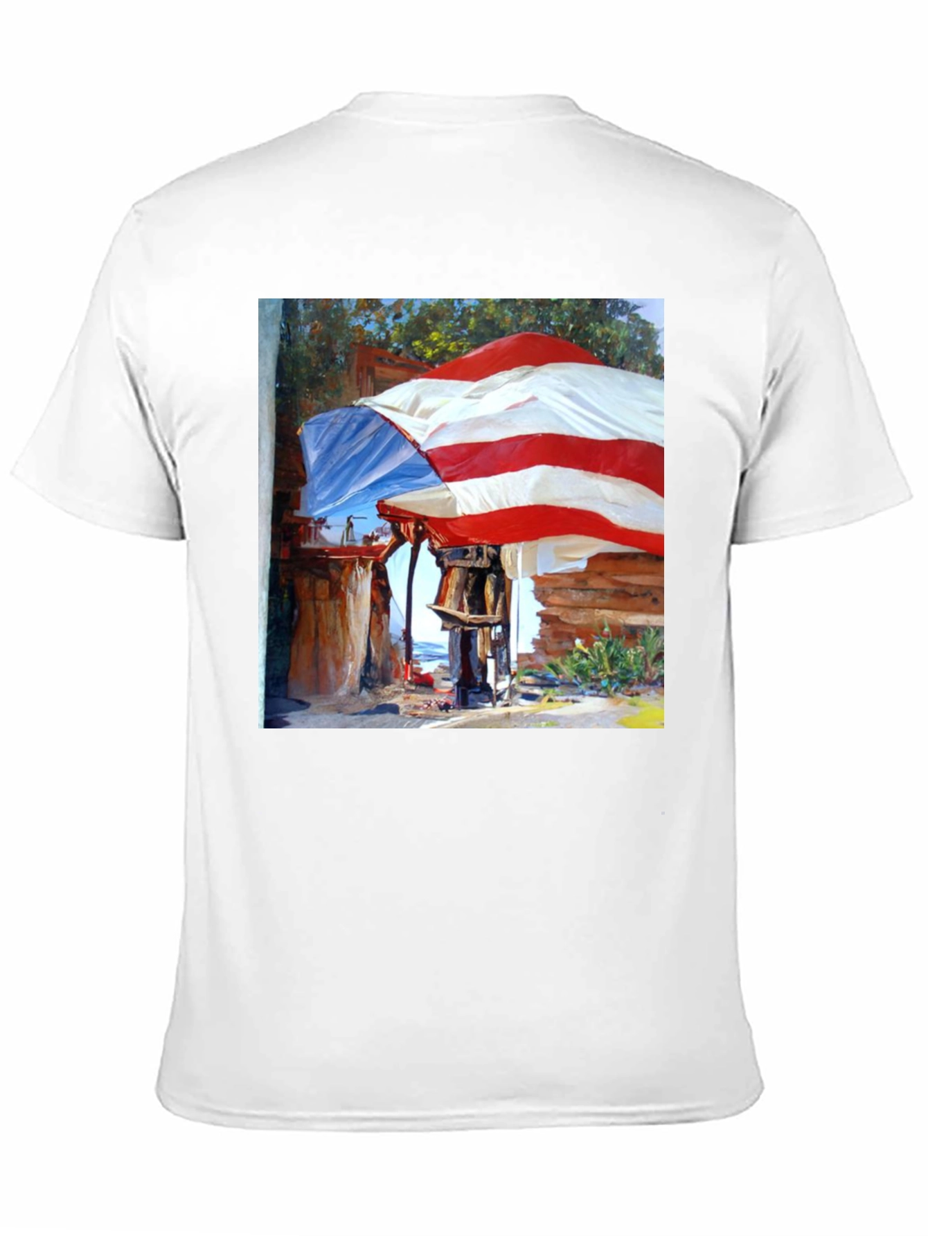 Black Unique Art Print Black T-Shirt view 11