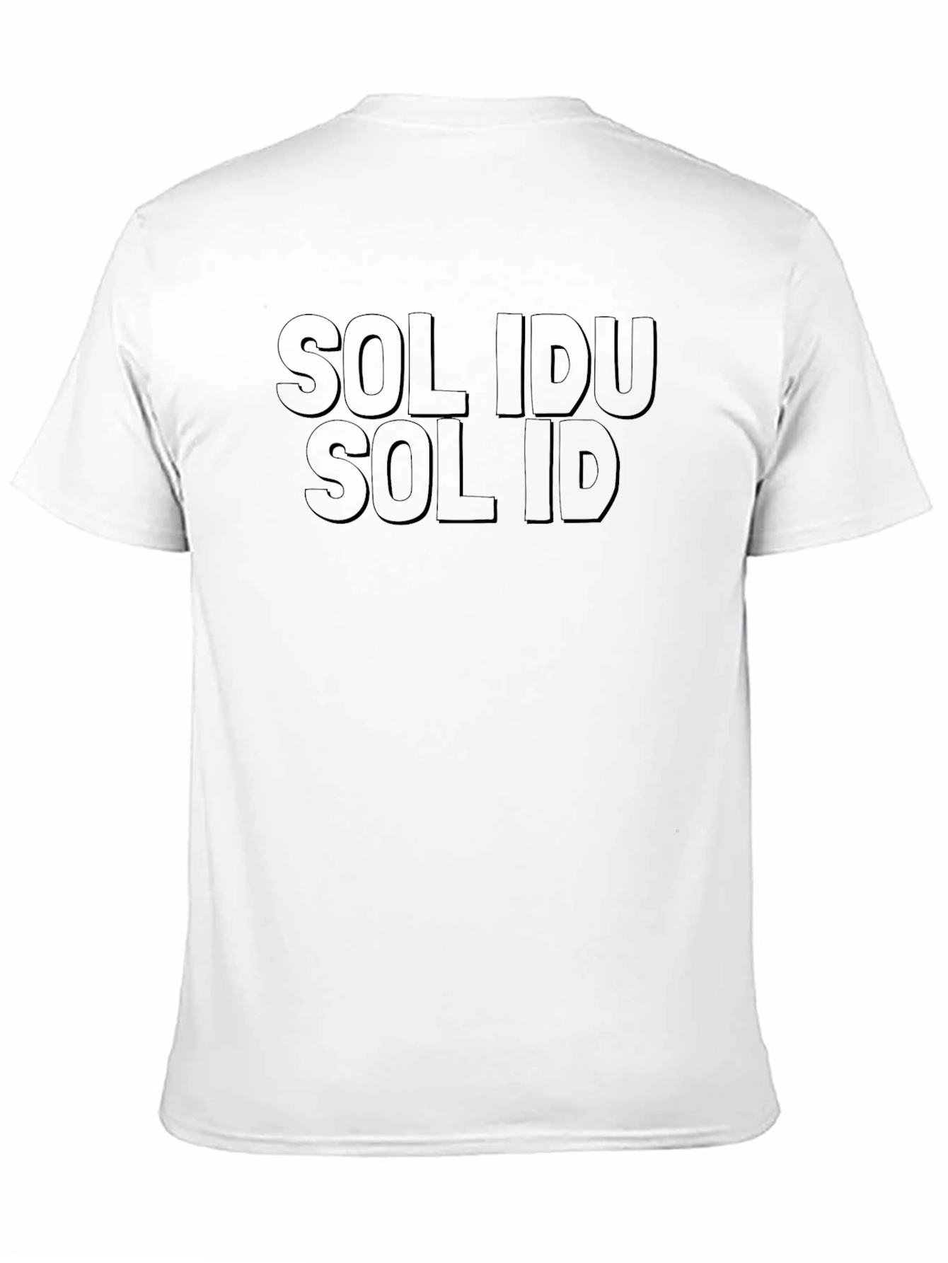 Black Solid Black Graphic Tee - 'Solidu Solid' view 11
