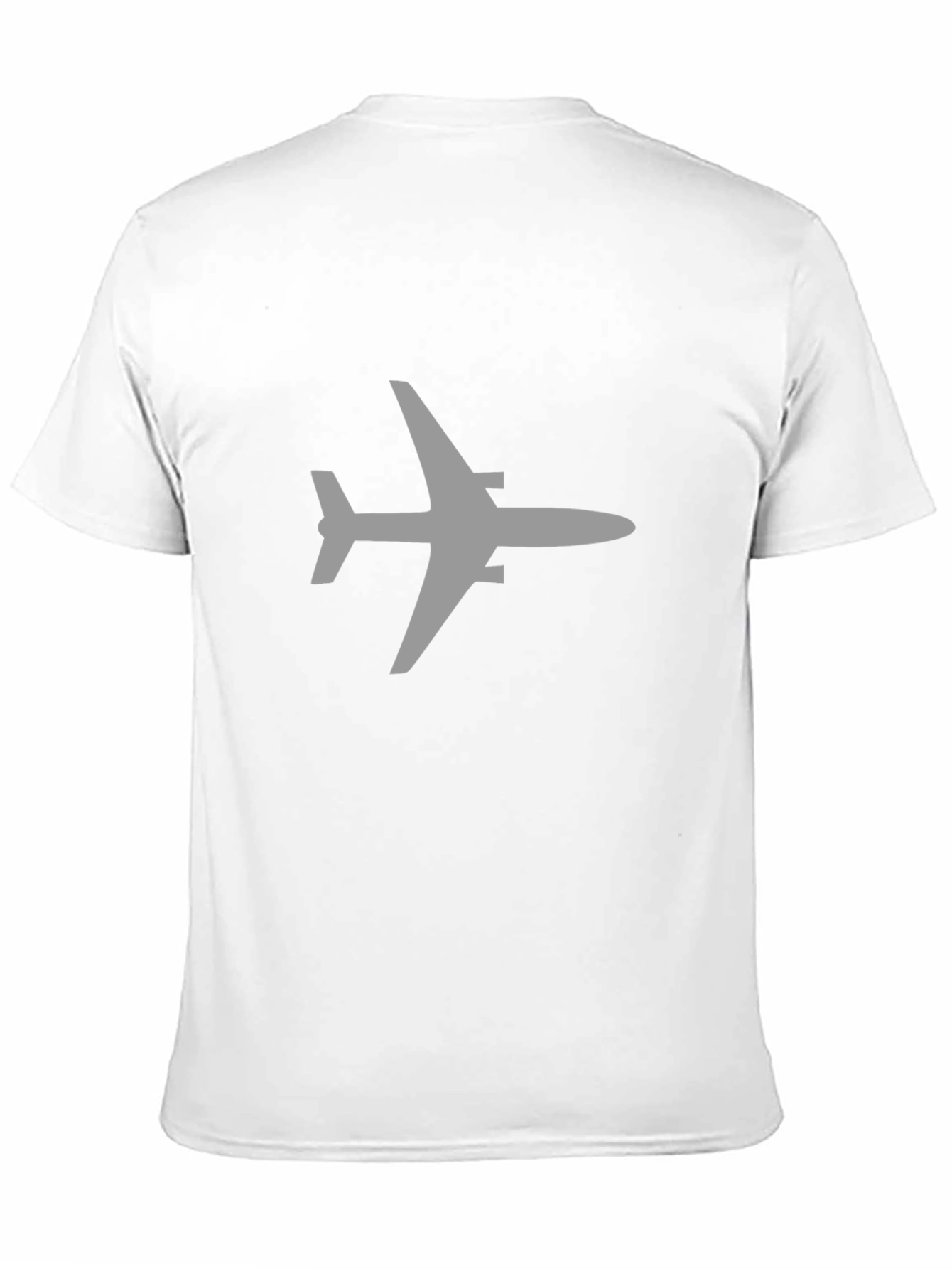 Airplane Graphic Tee - Black Cotton Blend Casual Shirt - 11