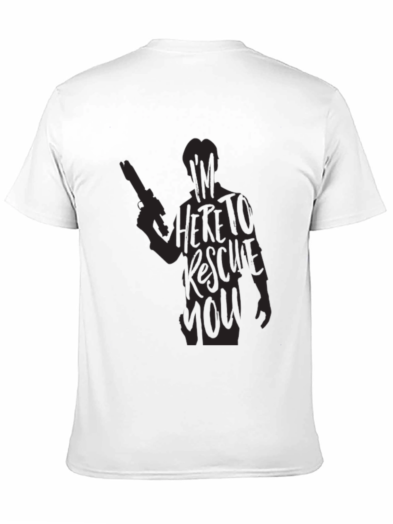 Black Graphic Novelty T-Shirt - I'm Here to Rescue You view 11