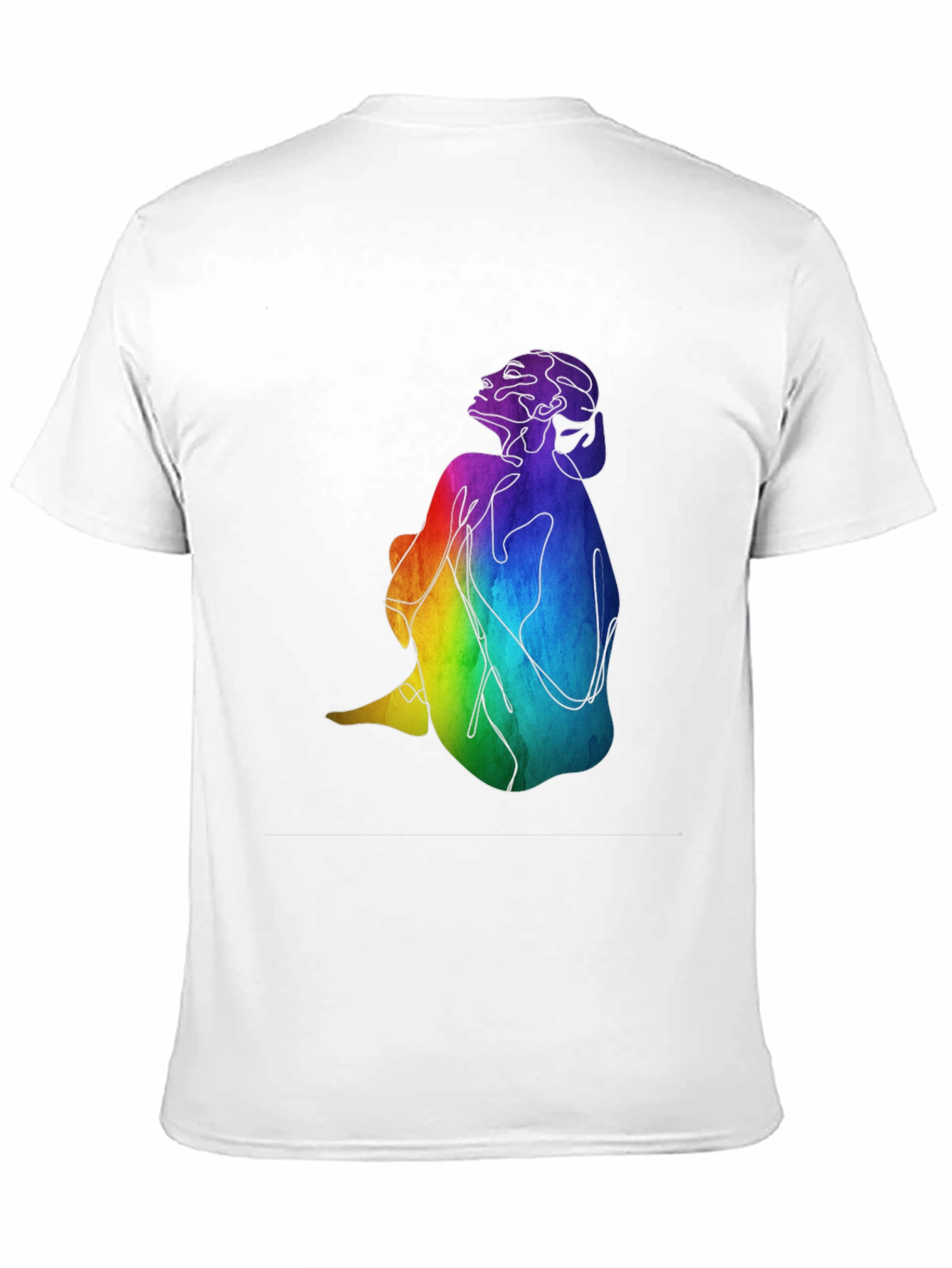 Black Rainbow Woman Graphic Black T-Shirt view 11