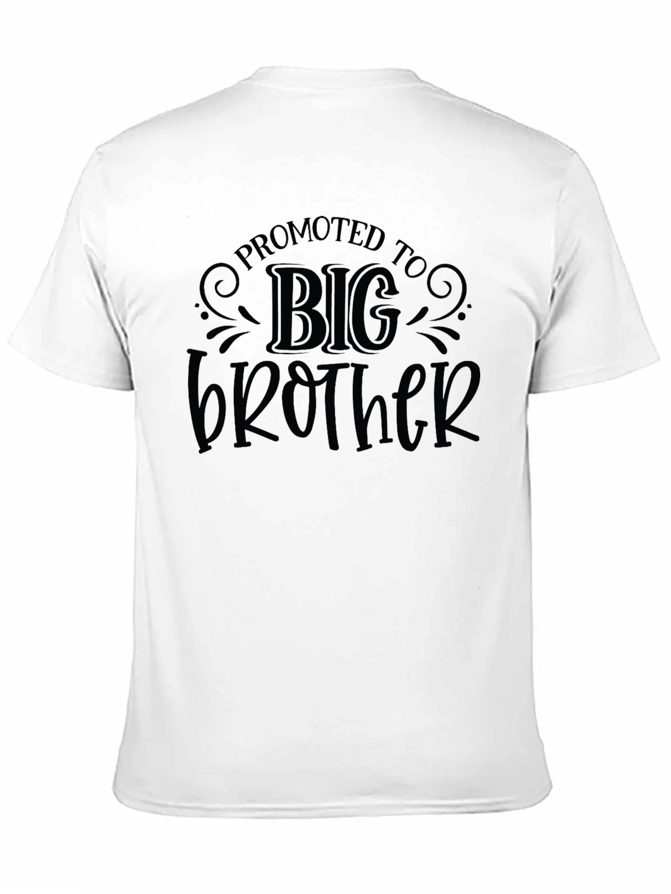 Black Promoted to Big Brother Graphic Tee - Black Cotton T-Shirt view 11