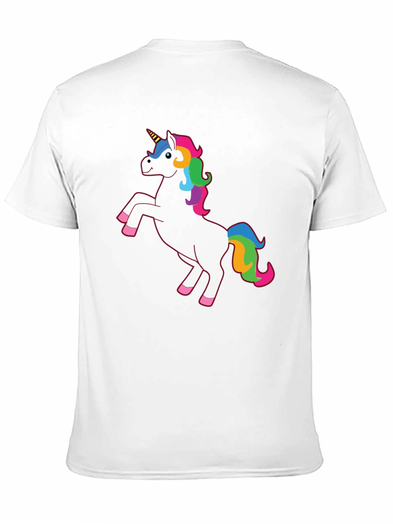 Black Black Unicorn Rainbow Mane T-Shirt view 11