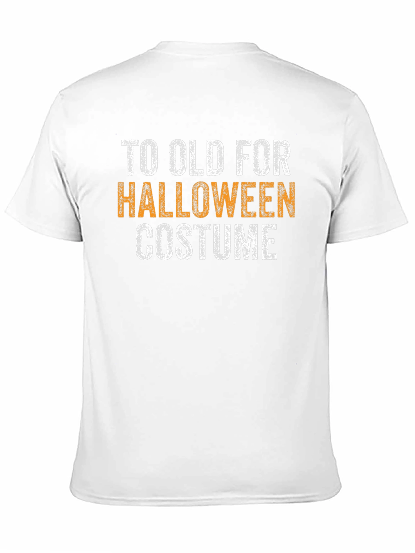 Black Funny Halloween T-Shirt - Too Old For Costume Tee view 11