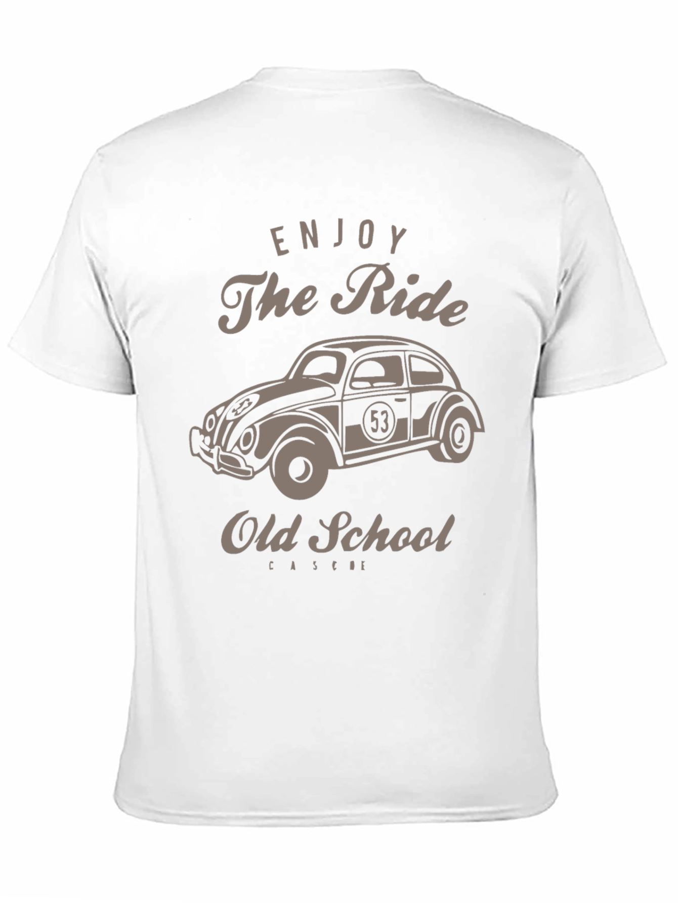 Black Enjoy The Ride Old School Car Graphic T-Shirt view 11