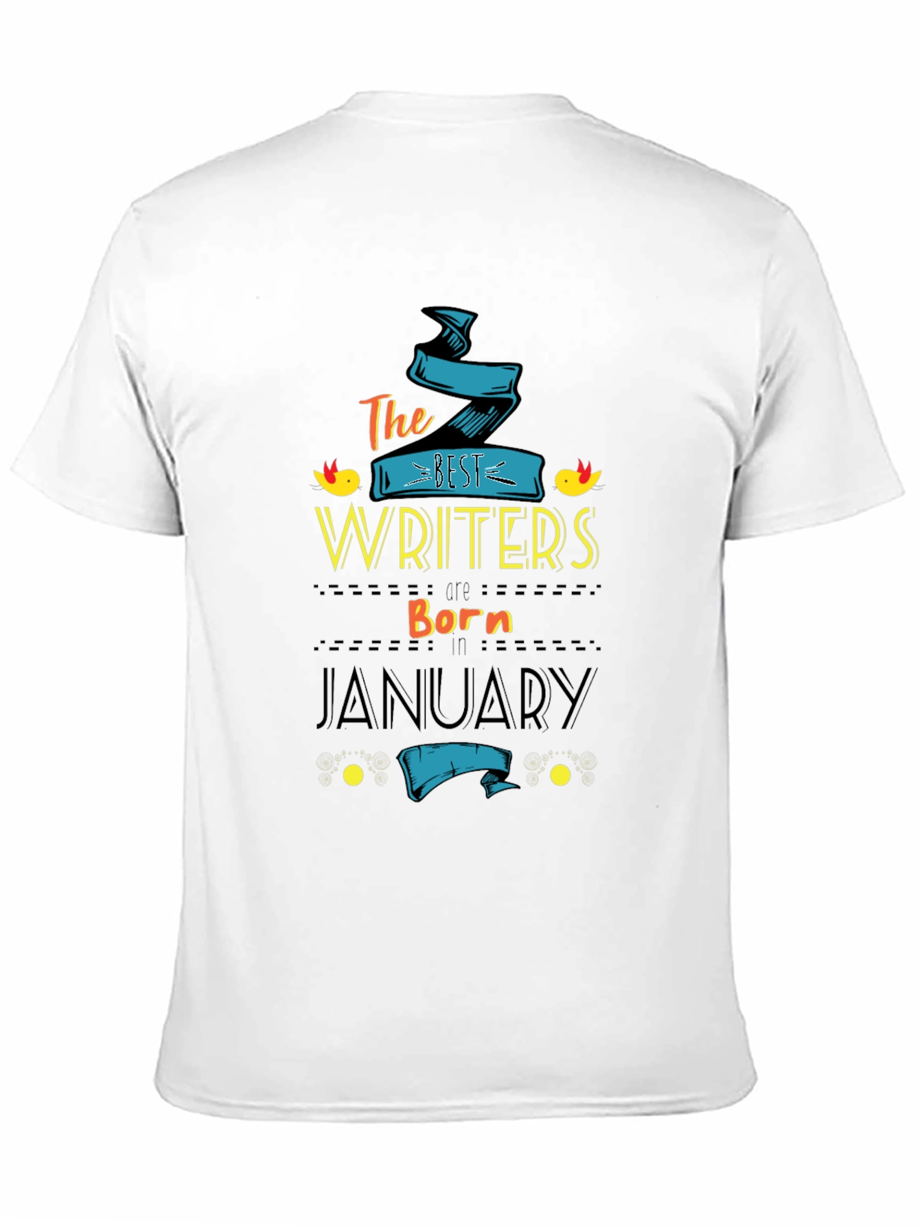 Black Best Writers Born in January - T-Shirt view 11
