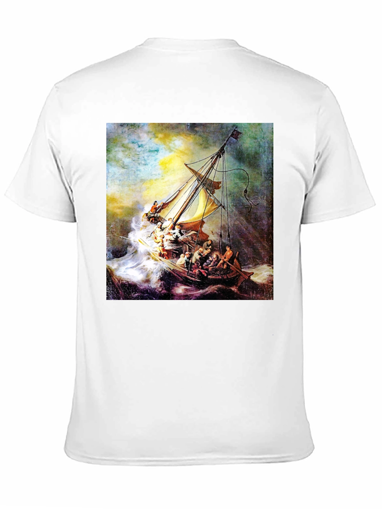 Black The Storm on the Sea of Galilee T-Shirt view 11
