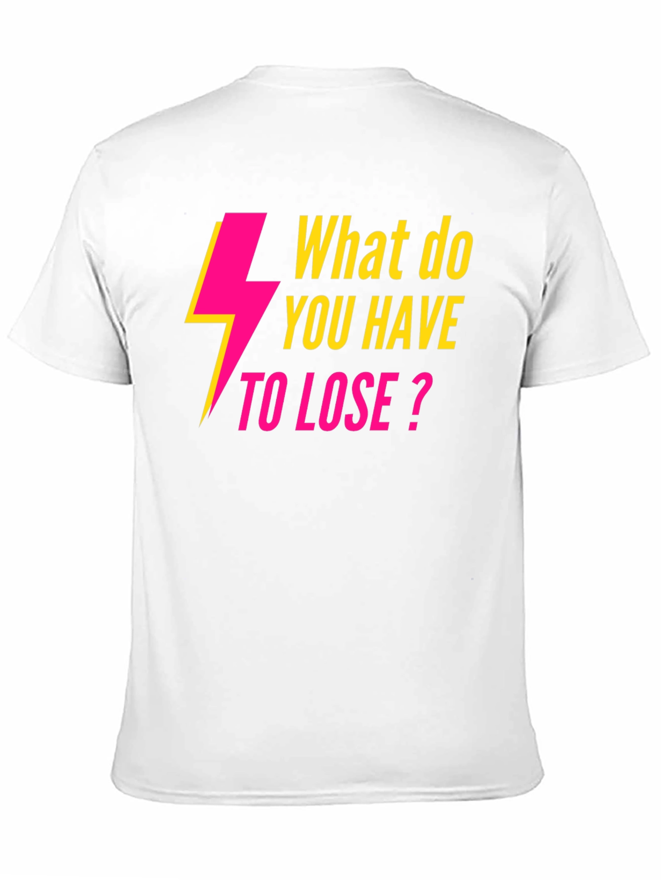 Black Electric Pink 'What to Lose?' Black T-Shirt view 11