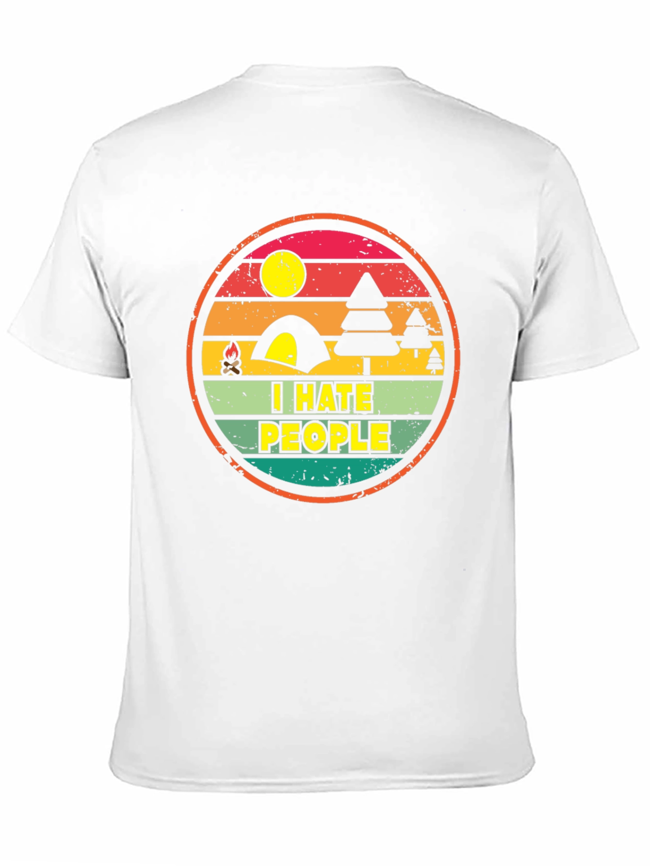 Black I Hate People Camping T-Shirt view 11