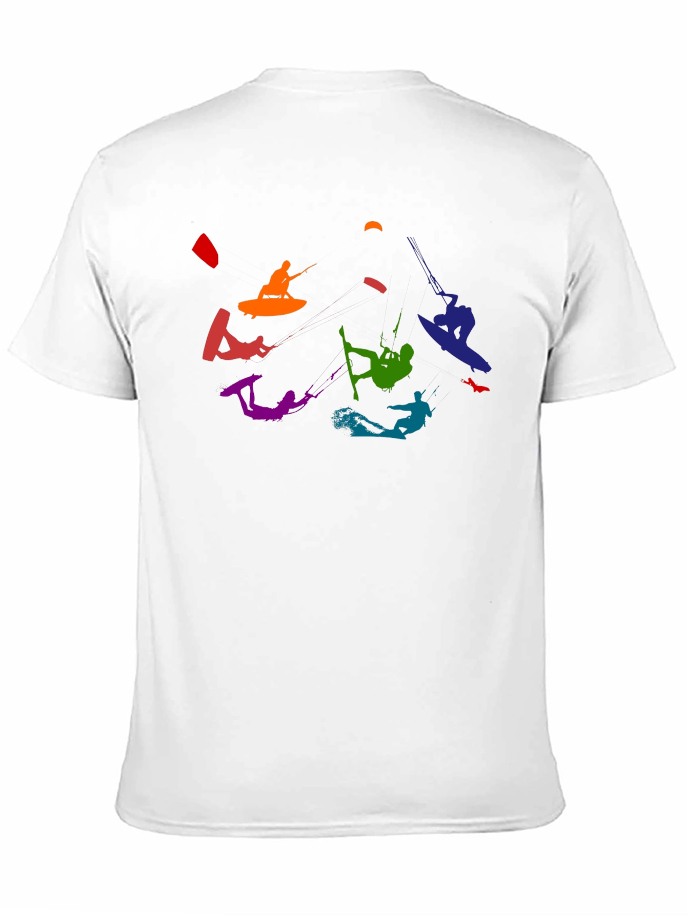 Black Rainbow Kitesurfing Black T-Shirt view 11