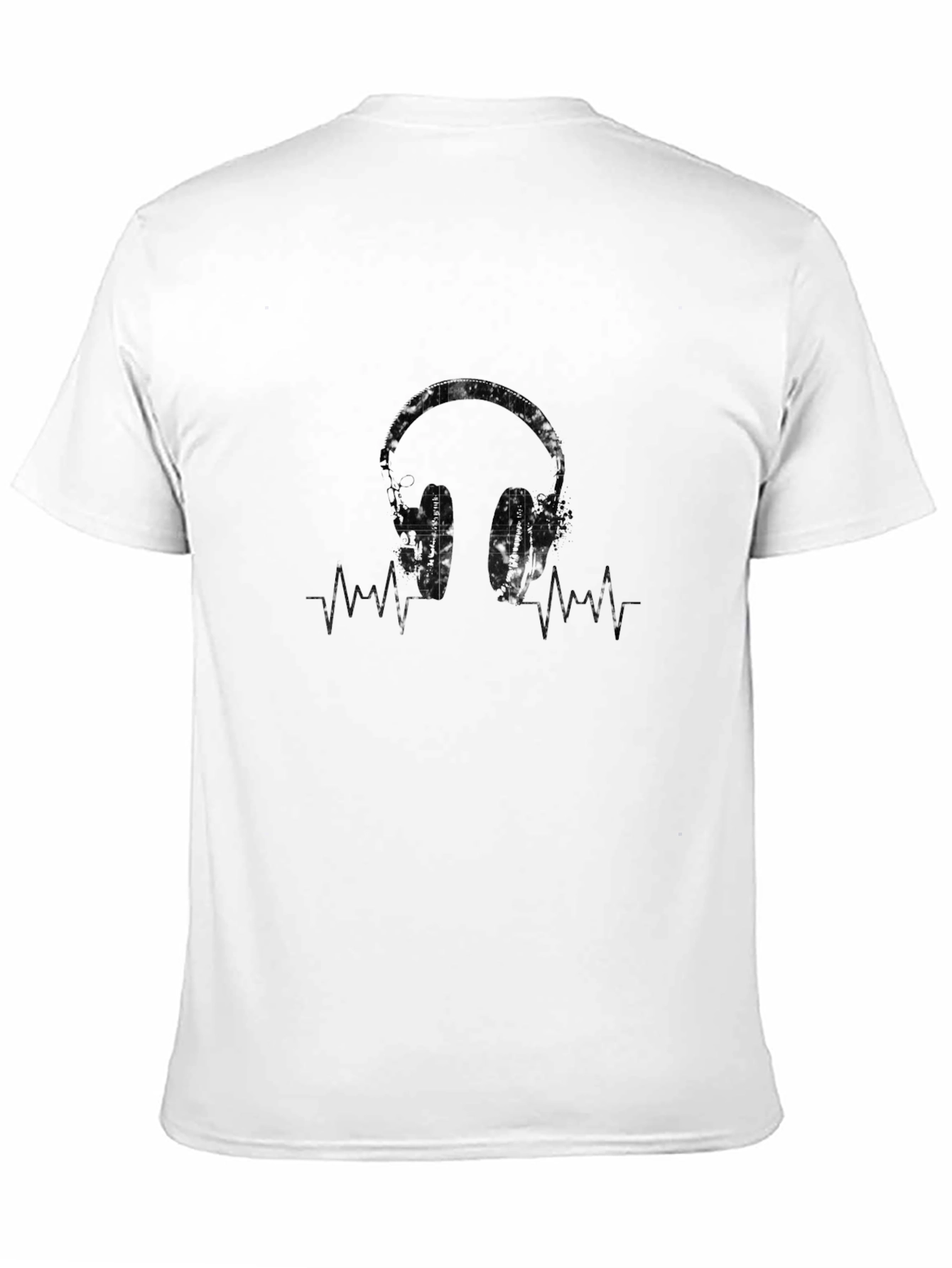 Black Headphones Graphic Tee - Music Lover Shirt view 11