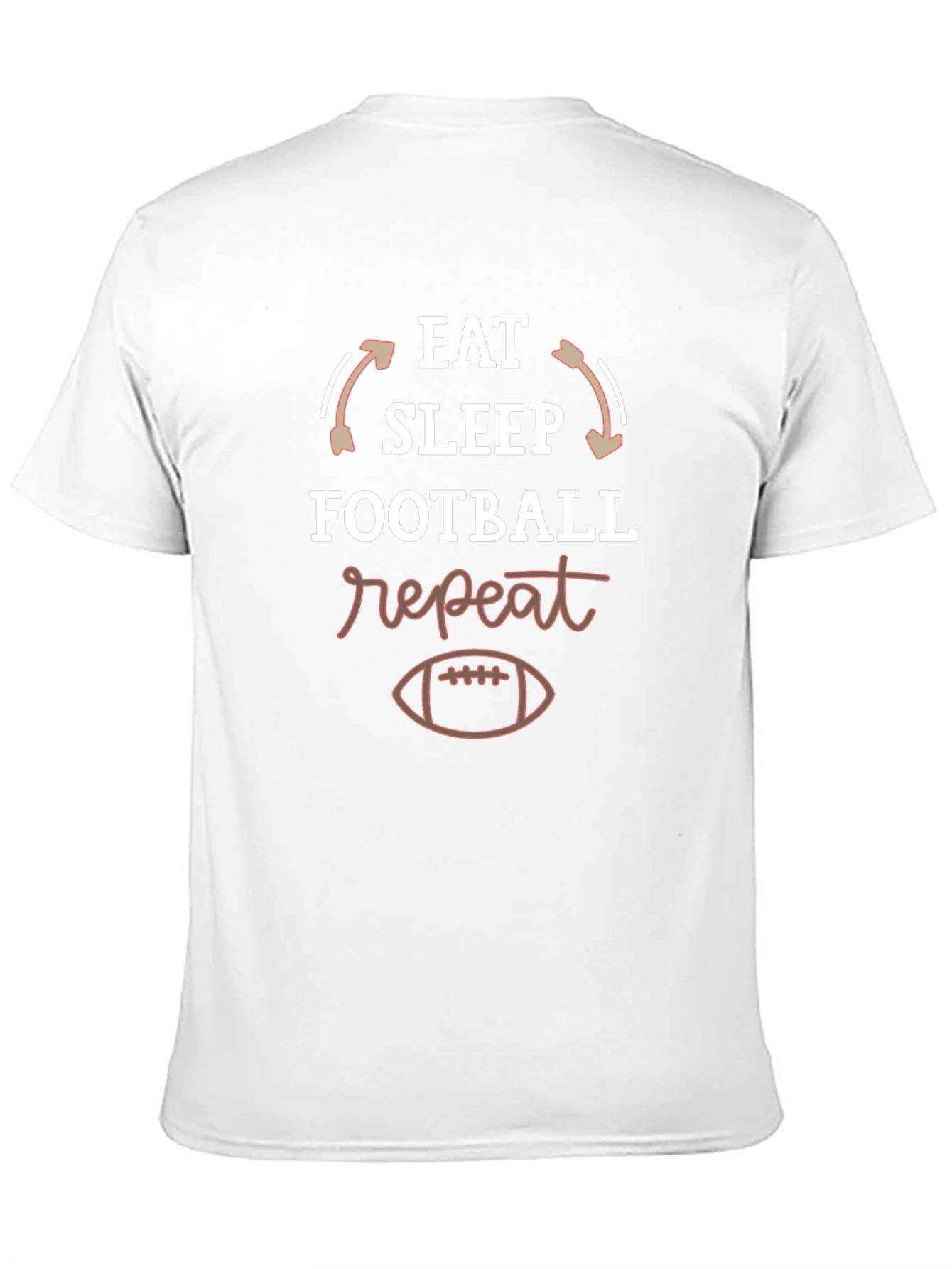 Black Eat Sleep Football Repeat T-Shirt view 11